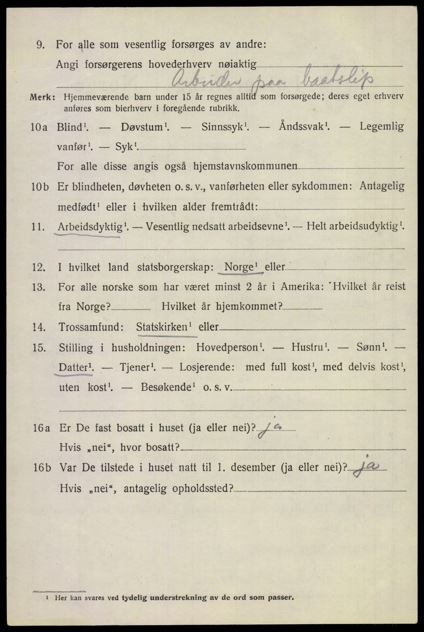SAKO, 1920 census for Sem, 1920, p. 3584