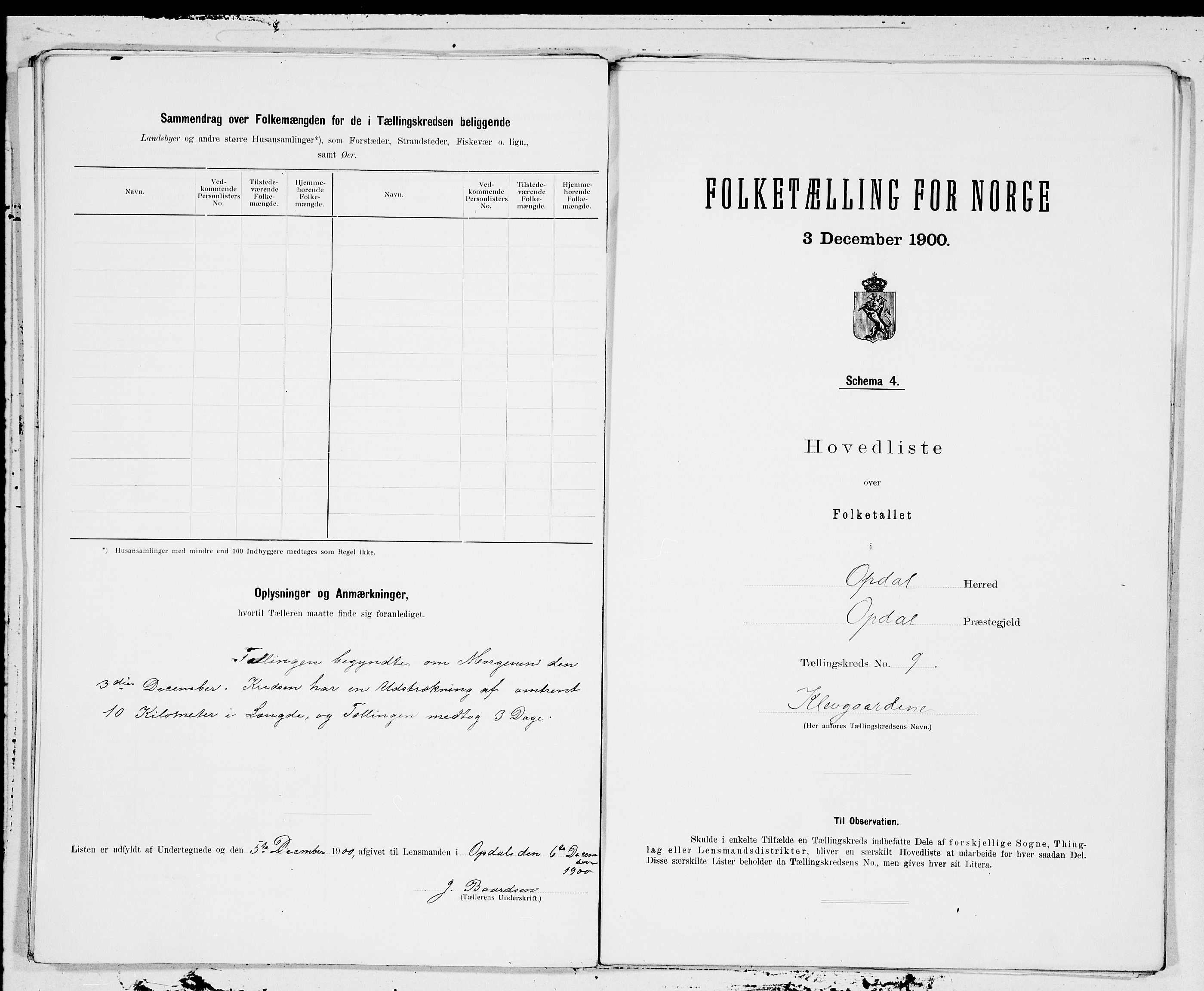 SAT, 1900 census for Oppdal, 1900, p. 18