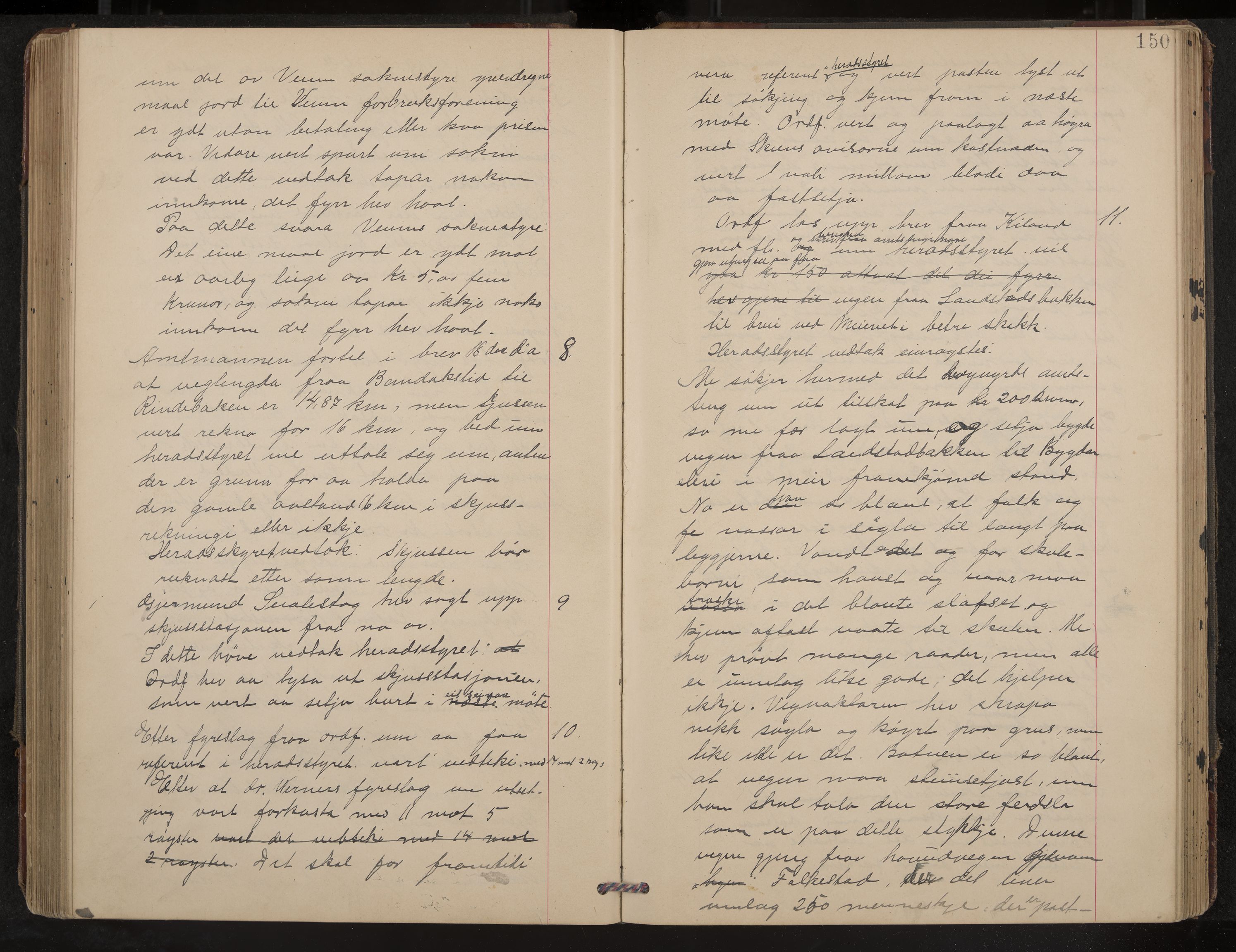 Fyresdal formannskap og sentraladministrasjon, IKAK/0831021-1/Aa/L0004: Møtebok, 1903-1911, p. 150