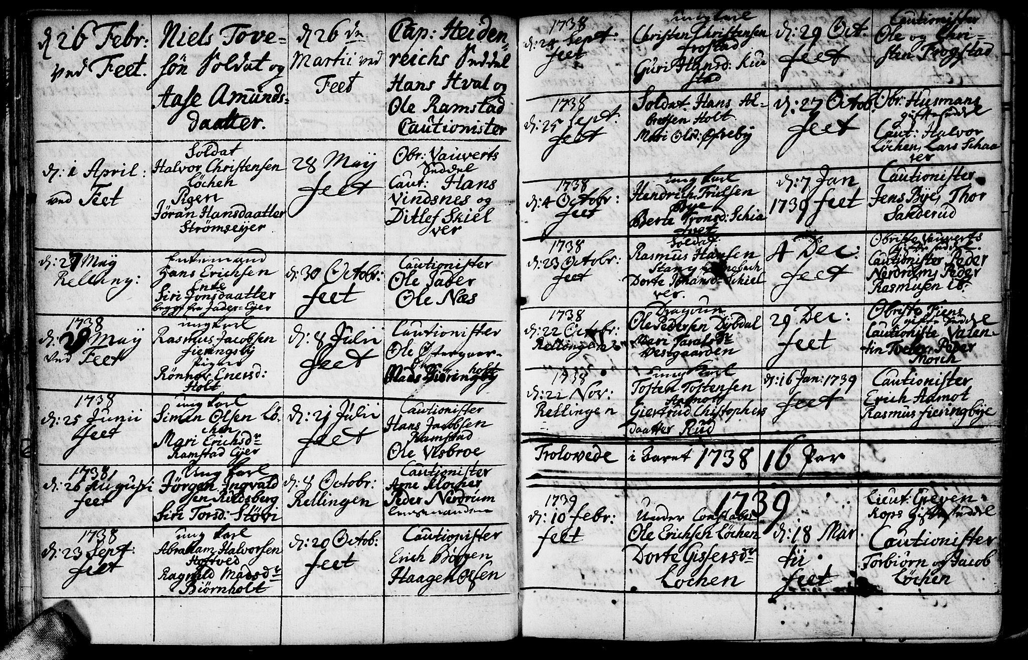 Fet prestekontor Kirkebøker, AV/SAO-A-10370a/F/Fa/L0001: Parish register (official) no. I 1, 1716-1751, p. 27