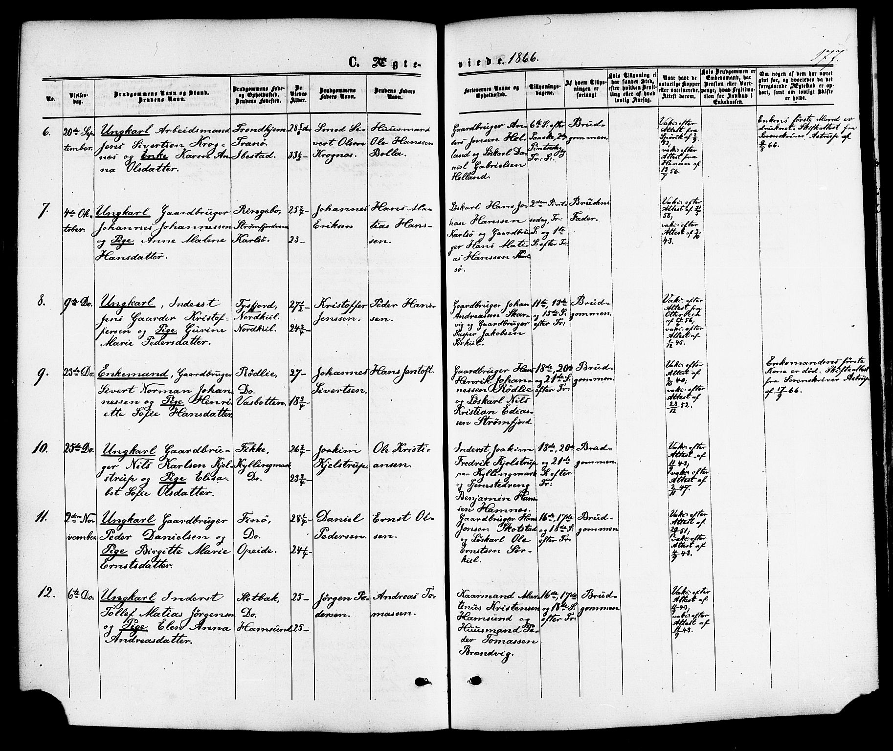 Ministerialprotokoller, klokkerbøker og fødselsregistre - Nordland, SAT/A-1459/859/L0845: Parish register (official) no. 859A05, 1863-1877, p. 177