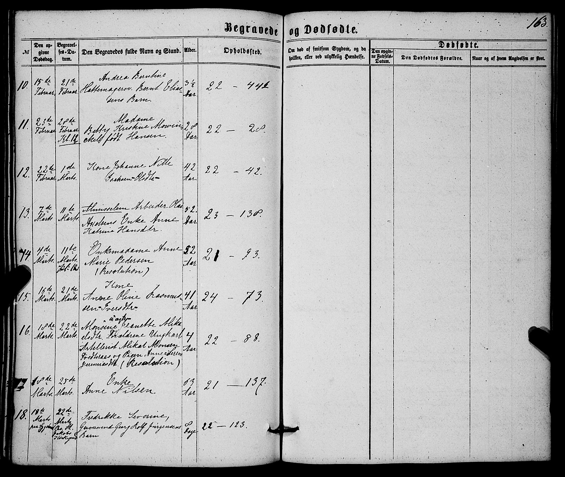 Korskirken sokneprestembete, AV/SAB-A-76101/H/Haa/L0045: Parish register (official) no. E 3, 1863-1875, p. 163