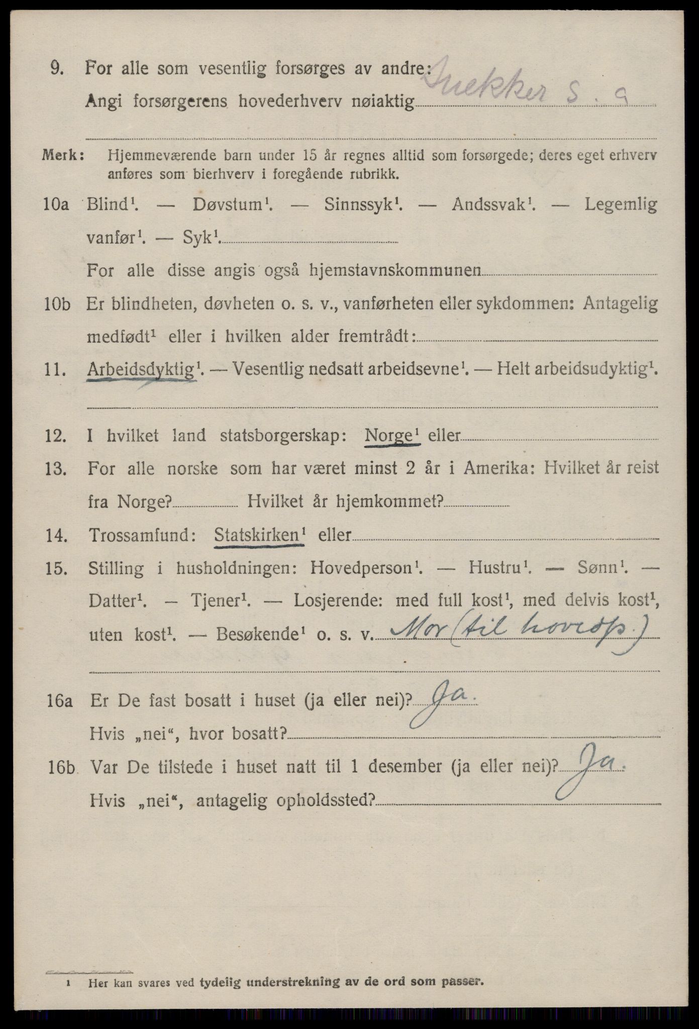 SAT, 1920 census for Rindal, 1920, p. 3943