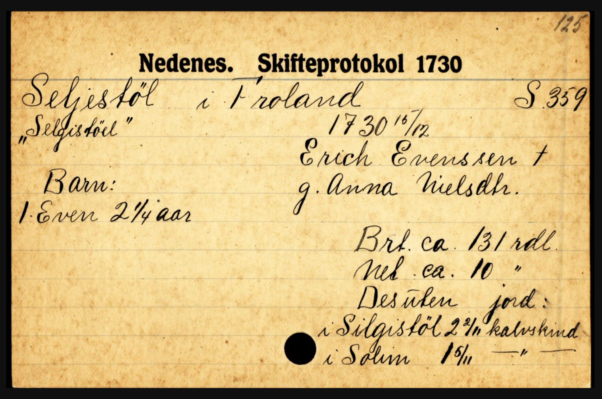 Nedenes sorenskriveri før 1824, AV/SAK-1221-0007/H, p. 26165