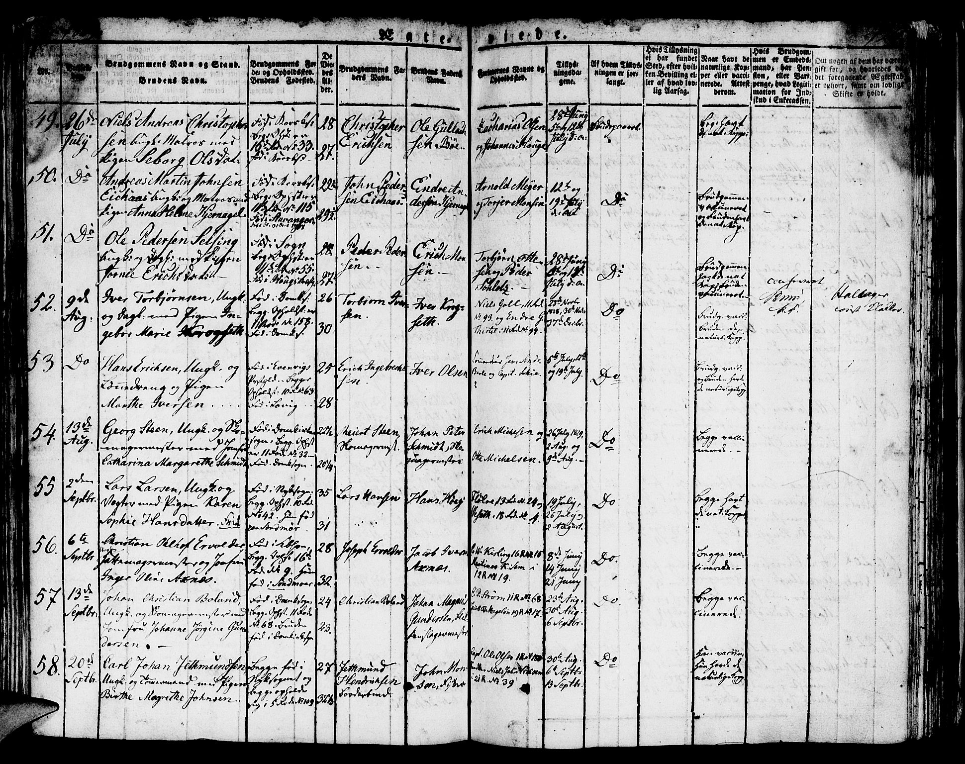 Domkirken sokneprestembete, SAB/A-74801/H/Hab/L0002: Parish register (copy) no. A 2, 1821-1839, p. 429
