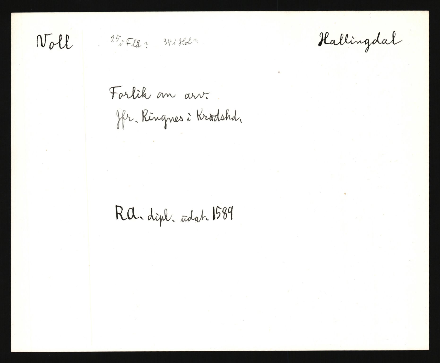 Riksarkivets diplomsamling, AV/RA-EA-5965/F35/F35e/L0012: Registreringssedler Buskerud 1, 1400-1700, p. 39