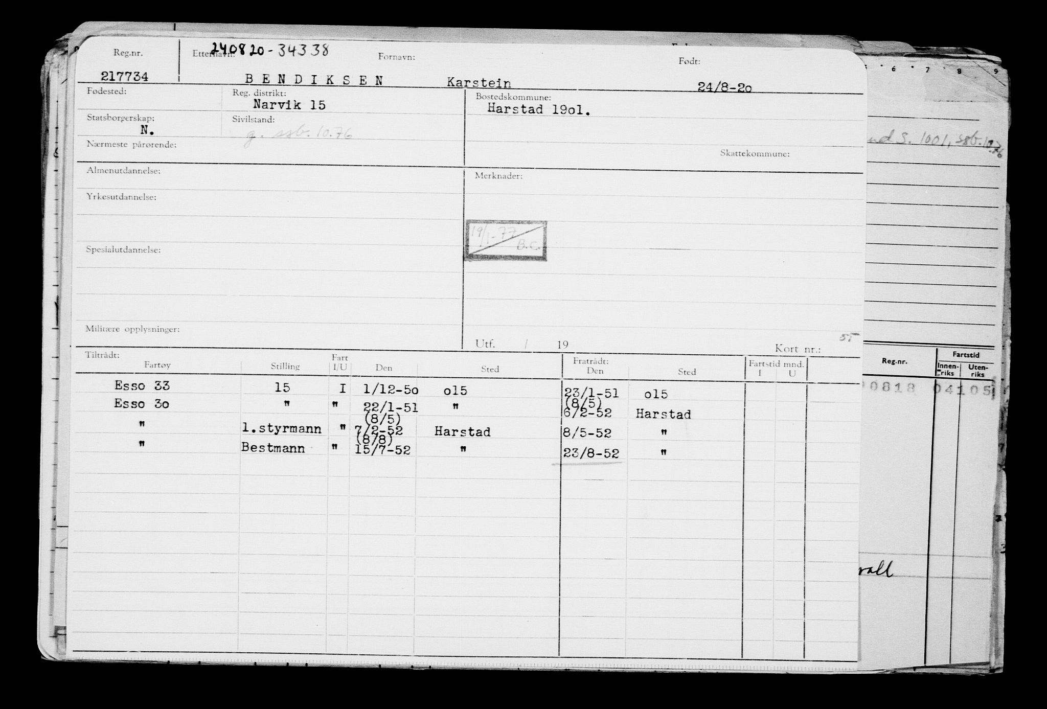 Direktoratet for sjømenn, AV/RA-S-3545/G/Gb/L0184: Hovedkort, 1920, p. 570