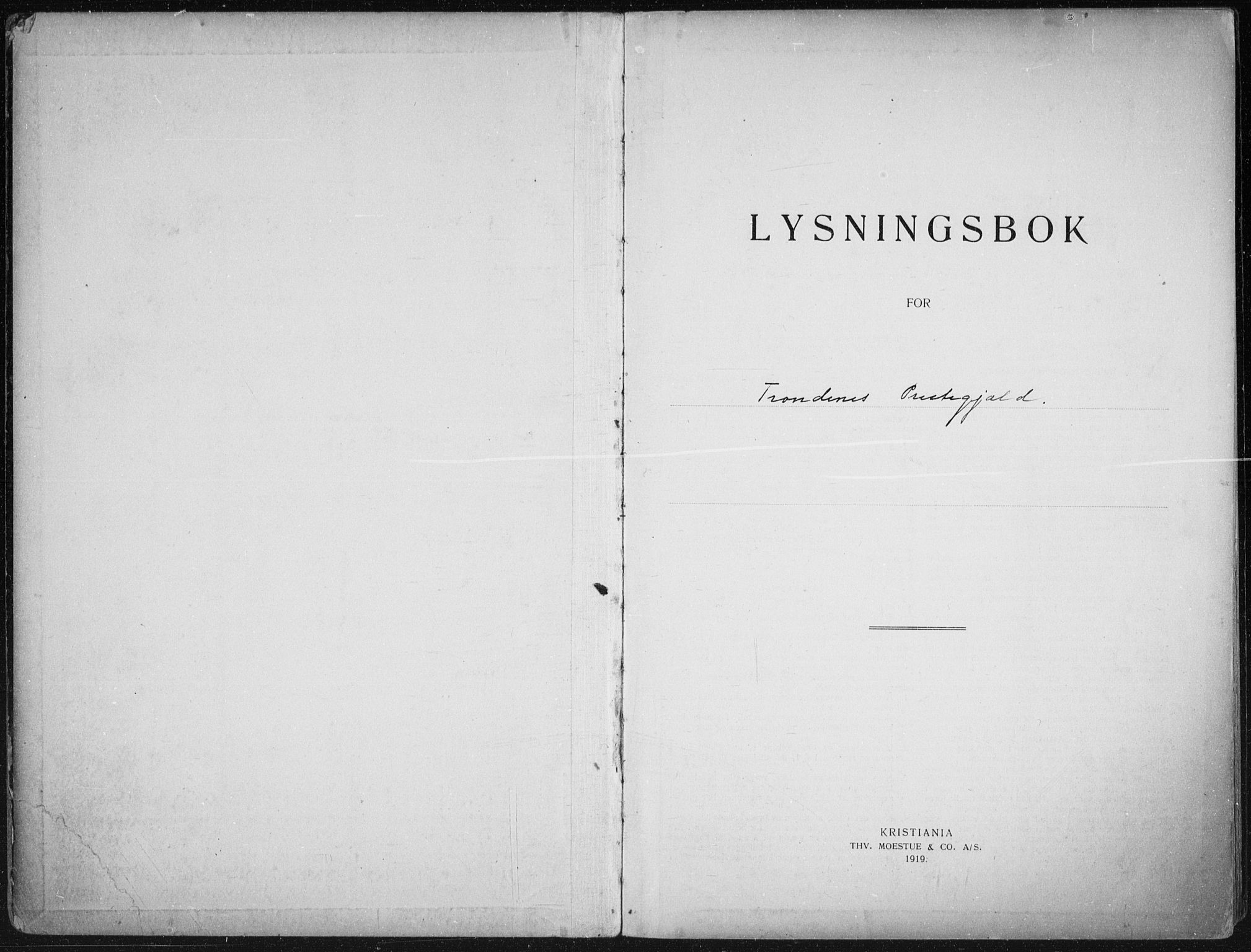 Trondenes sokneprestkontor, SATØ/S-1319/I/Ib/L0099: Banns register no. 99, 1919-1930