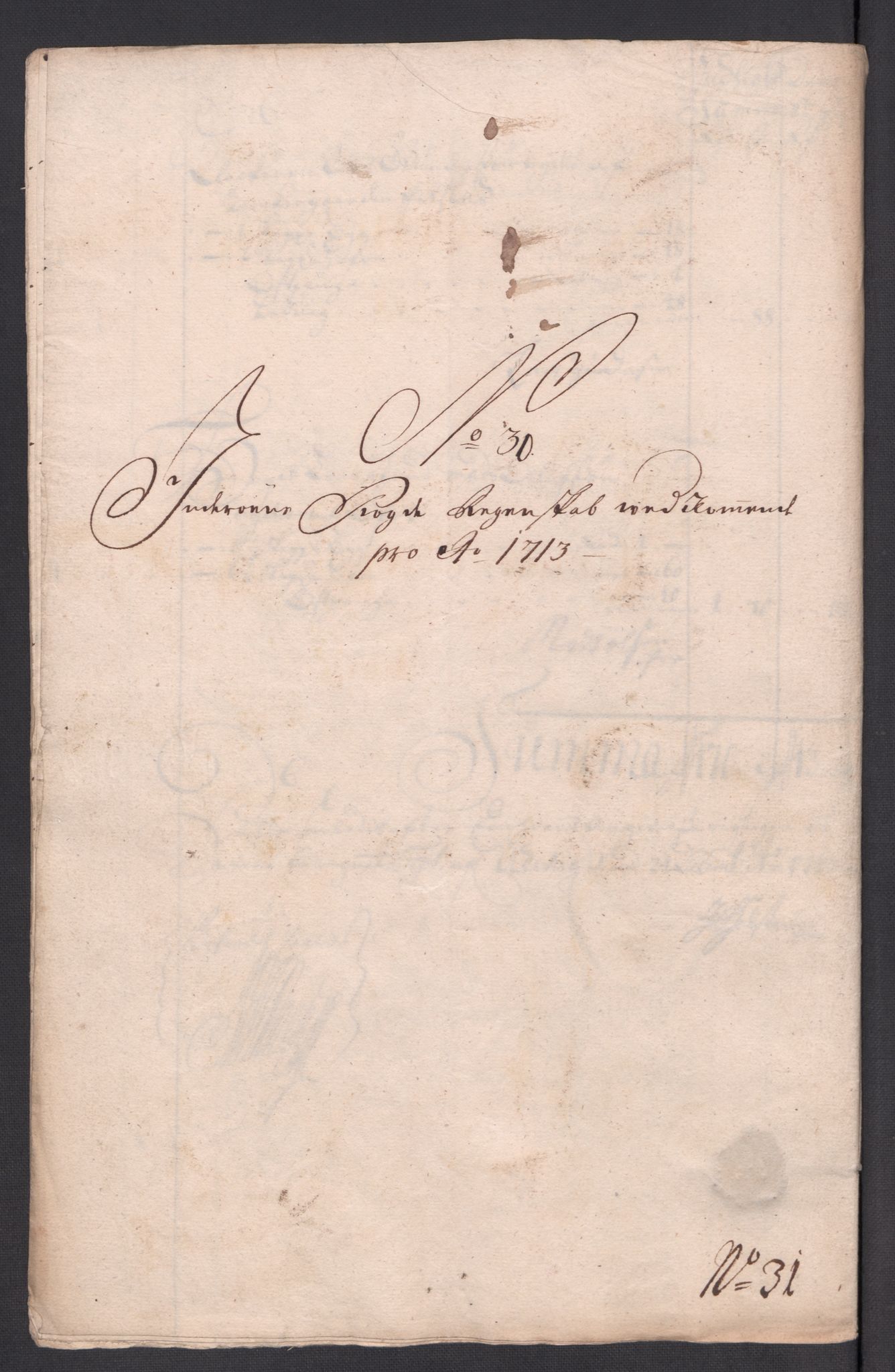 Rentekammeret inntil 1814, Reviderte regnskaper, Fogderegnskap, AV/RA-EA-4092/R63/L4321: Fogderegnskap Inderøy, 1713, p. 281