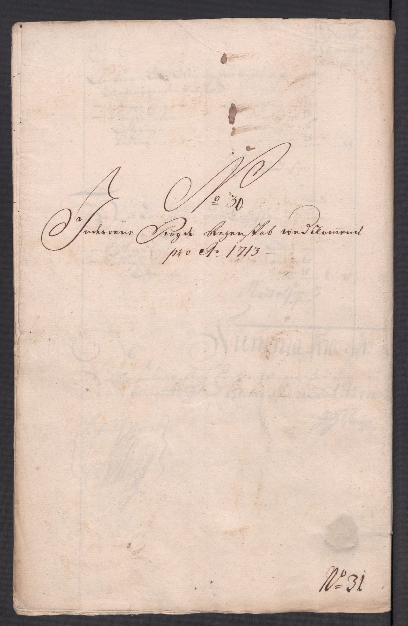 Rentekammeret inntil 1814, Reviderte regnskaper, Fogderegnskap, RA/EA-4092/R63/L4321: Fogderegnskap Inderøy, 1713, p. 281