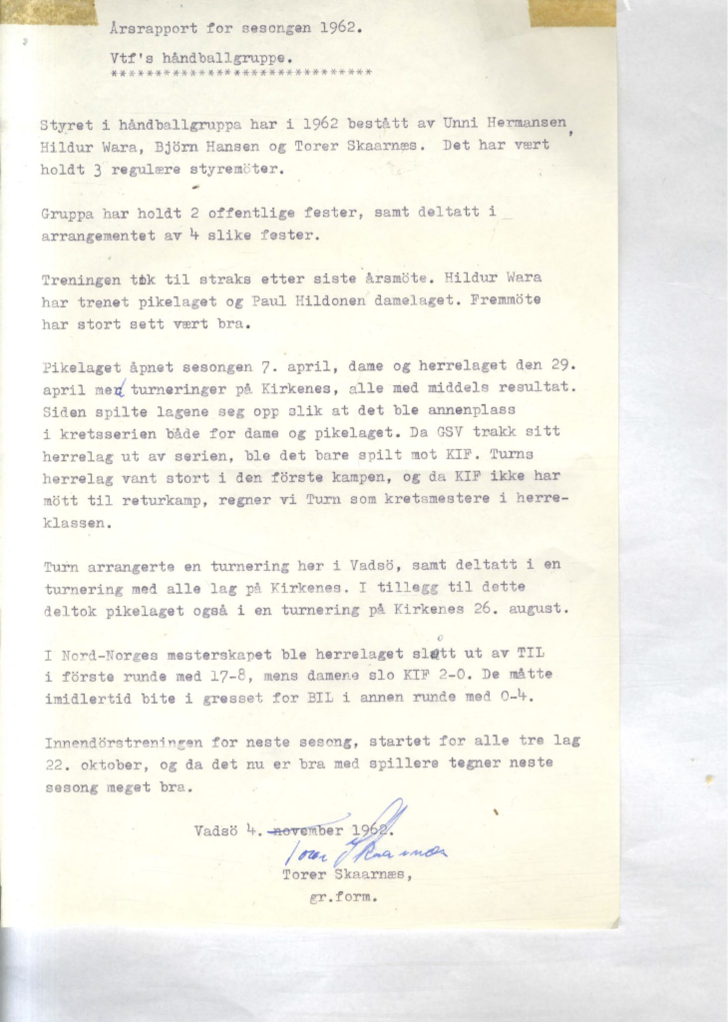 Vadsø Turnforening, FMFB/A-1063/A/L0001: Møteprotokoll, 1962-1972, p. 20