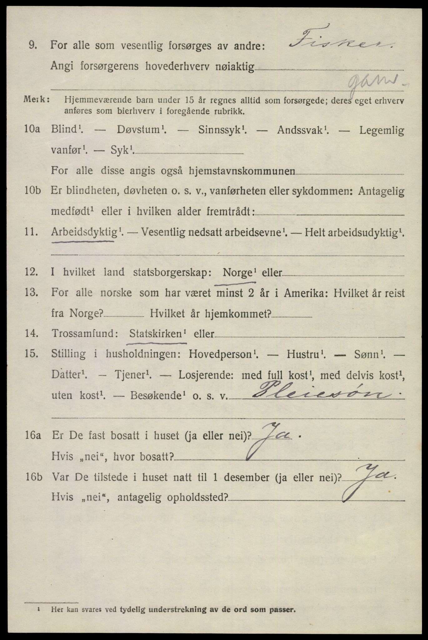 SAKO, 1920 census for Eidanger, 1920, p. 5263