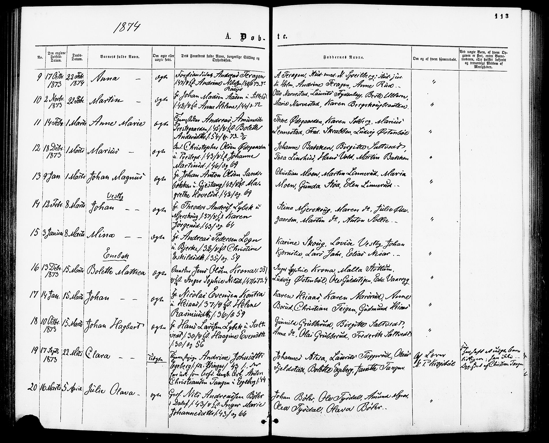 Enebakk prestekontor Kirkebøker, SAO/A-10171c/F/Fa/L0011: Parish register (official) no. I 11, 1862-1882, p. 113