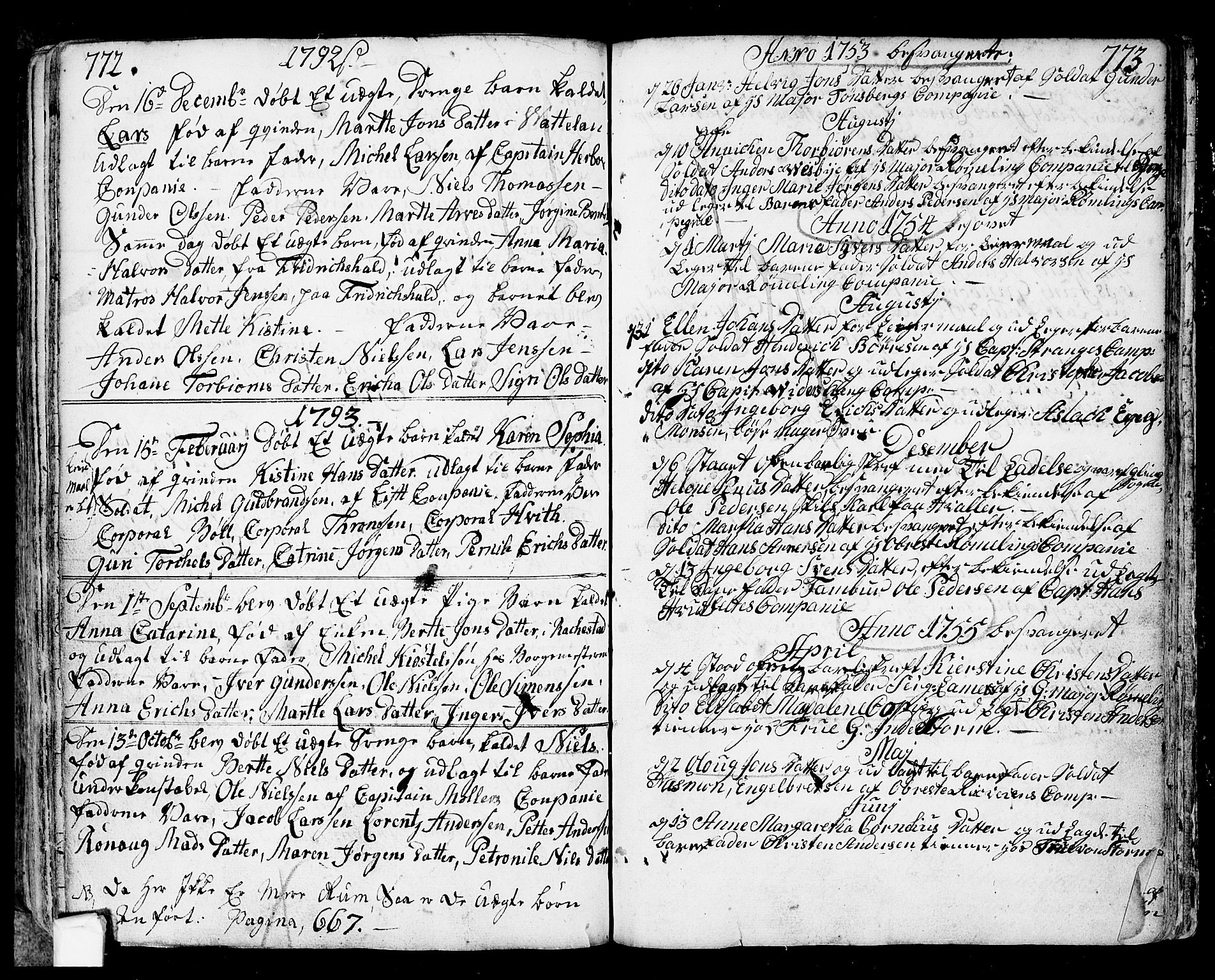 Fredrikstad prestekontor Kirkebøker, SAO/A-11082/F/Fa/L0002: Parish register (official) no. 2, 1750-1804, p. 772-773