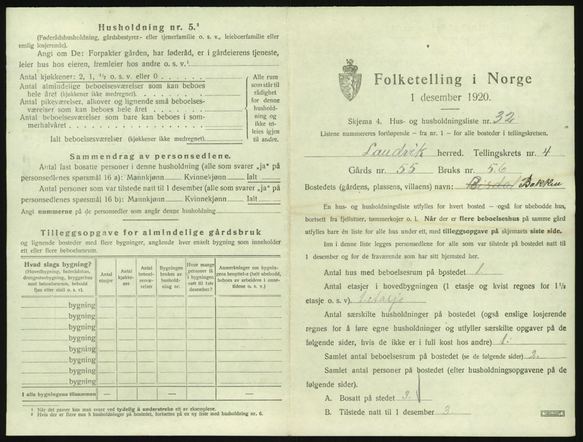 SAK, 1920 census for Landvik, 1920, p. 744