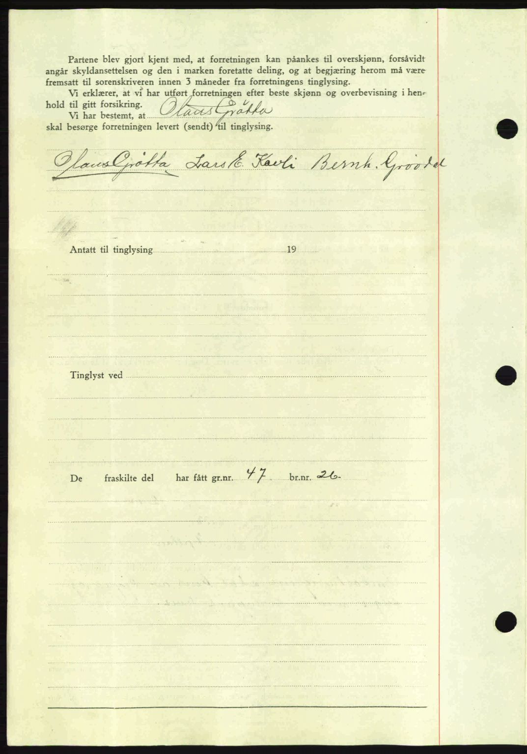 Romsdal sorenskriveri, AV/SAT-A-4149/1/2/2C: Mortgage book no. A7, 1939-1939, Diary no: : 2393/1939