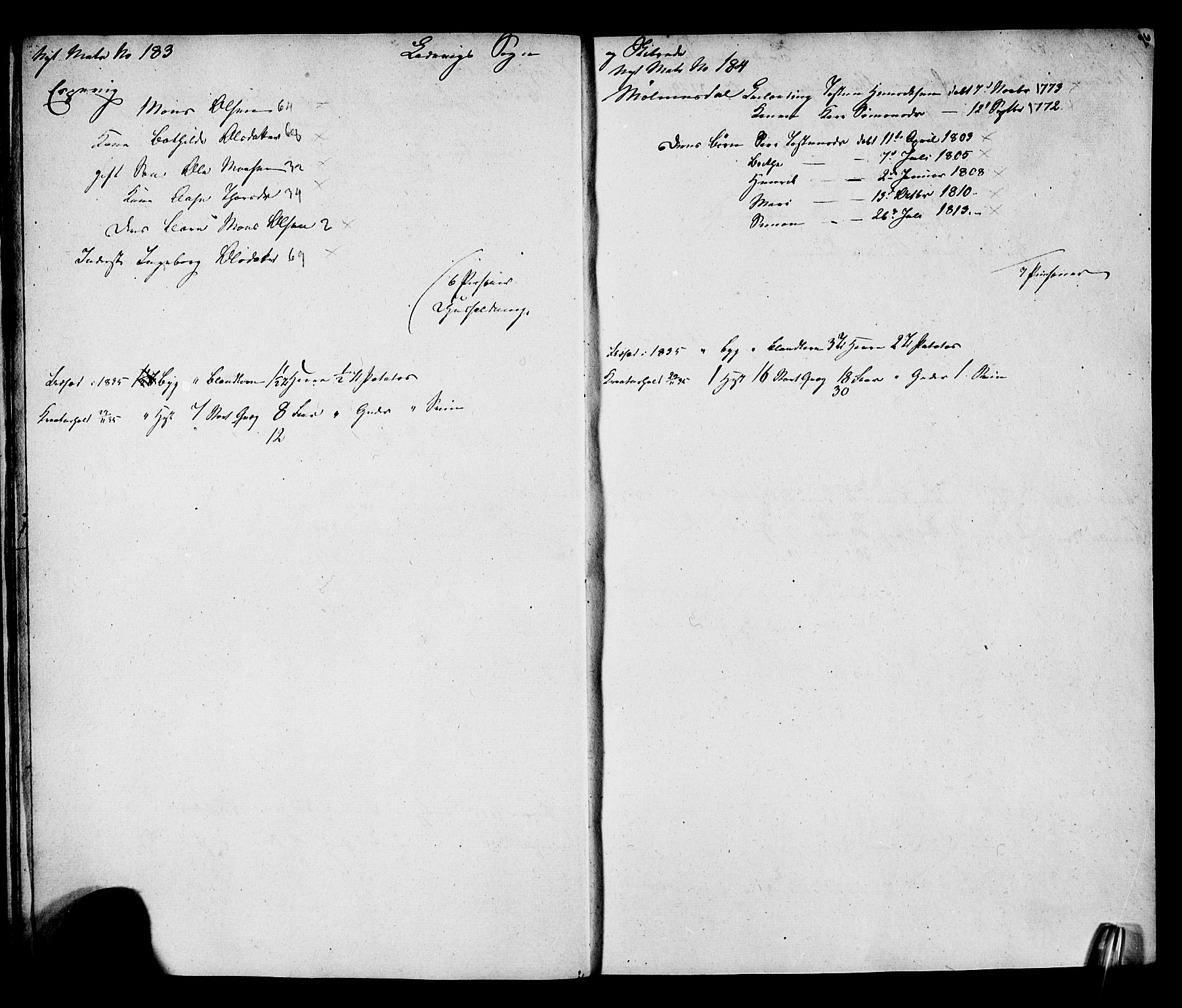 , Census 1835 for Lavik, 1835, p. 27