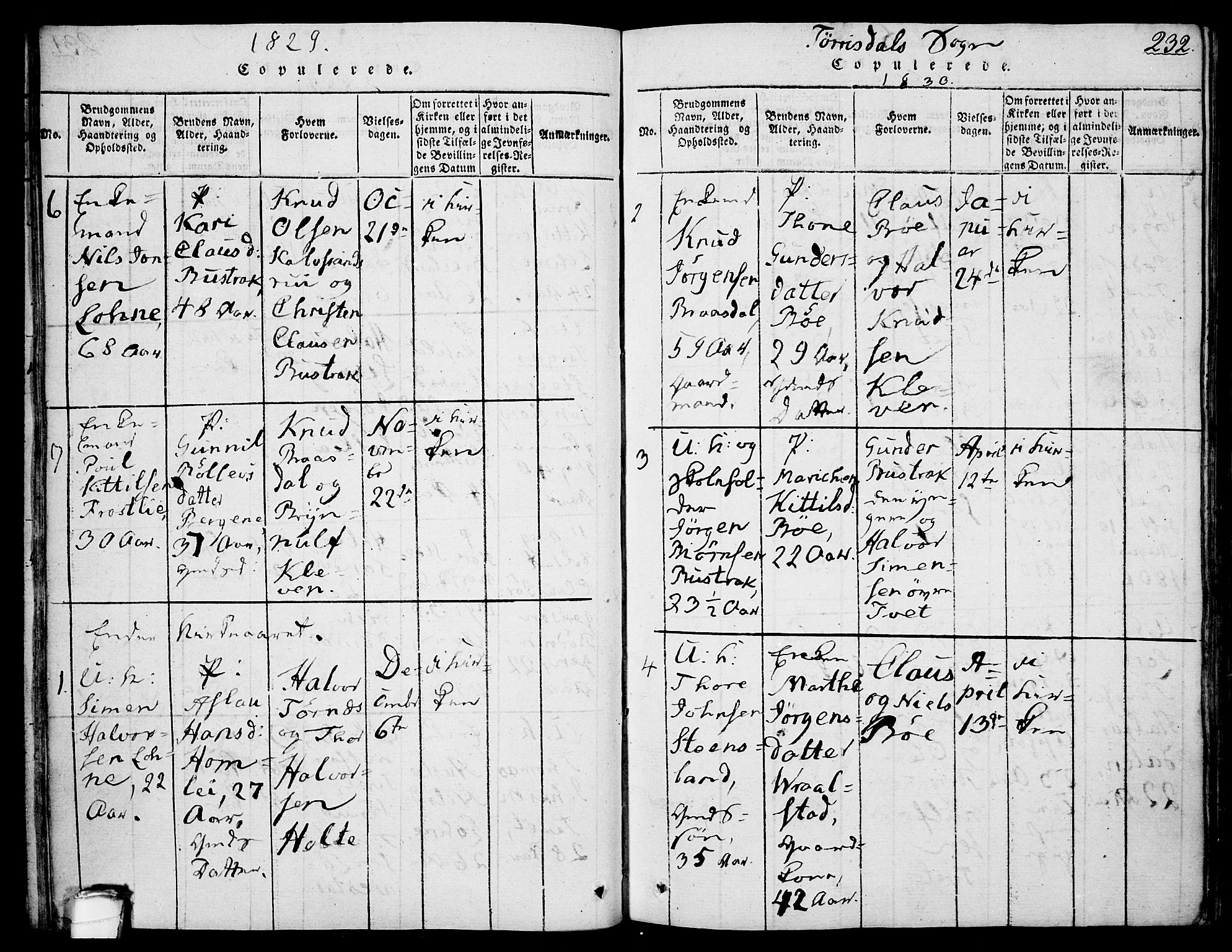 Drangedal kirkebøker, SAKO/A-258/F/Fa/L0005: Parish register (official) no. 5 /2, 1814-1831, p. 232