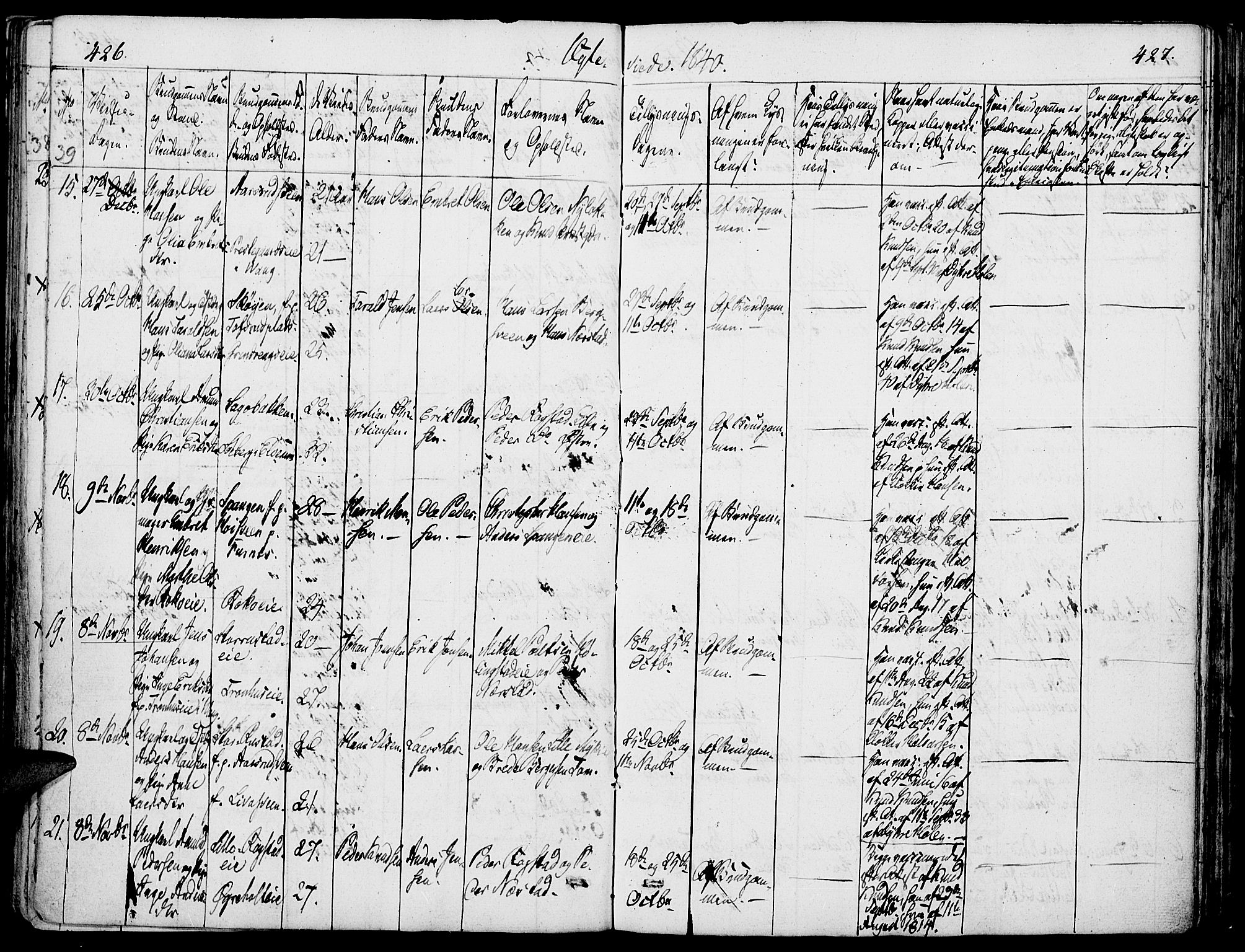 Løten prestekontor, SAH/PREST-022/K/Ka/L0006: Parish register (official) no. 6, 1832-1849, p. 426-427
