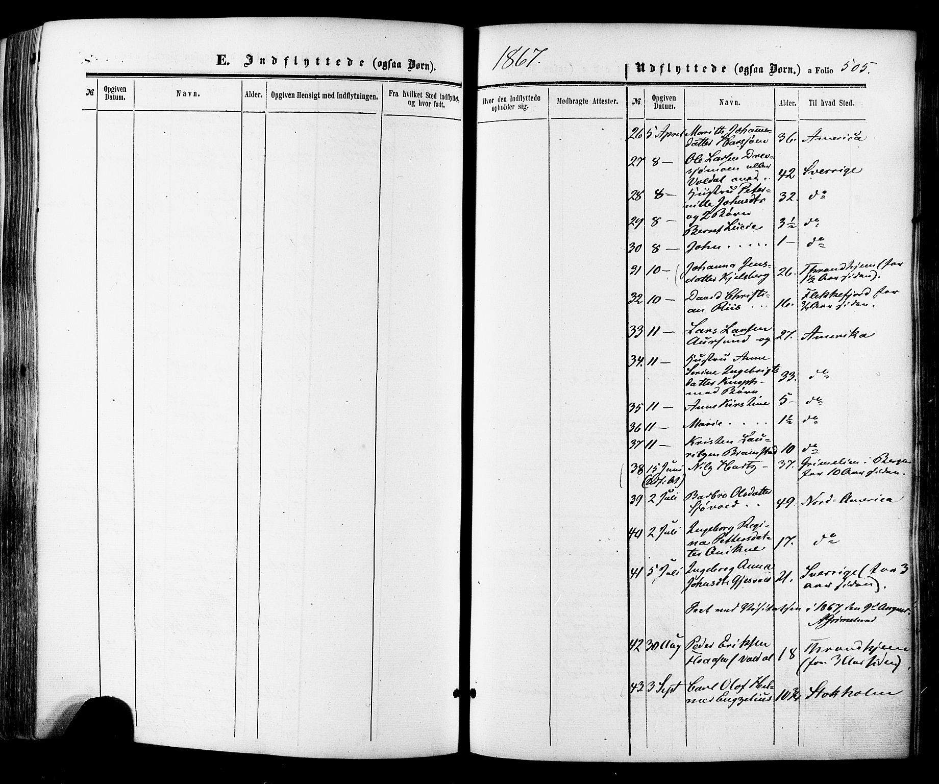 Ministerialprotokoller, klokkerbøker og fødselsregistre - Sør-Trøndelag, AV/SAT-A-1456/681/L0932: Parish register (official) no. 681A10, 1860-1878, p. 505