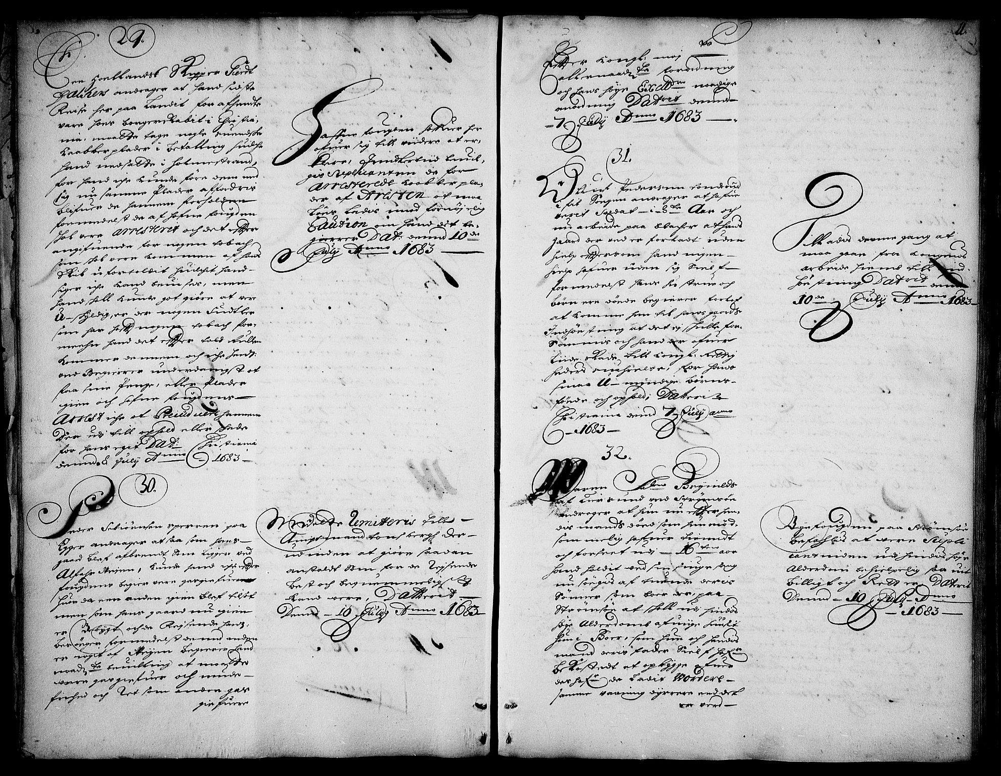 Stattholderembetet 1572-1771, AV/RA-EA-2870/Ad/L0004: Supplikasjons- og resolusjonsprotokoll, 1683-1691, p. 9b-10a