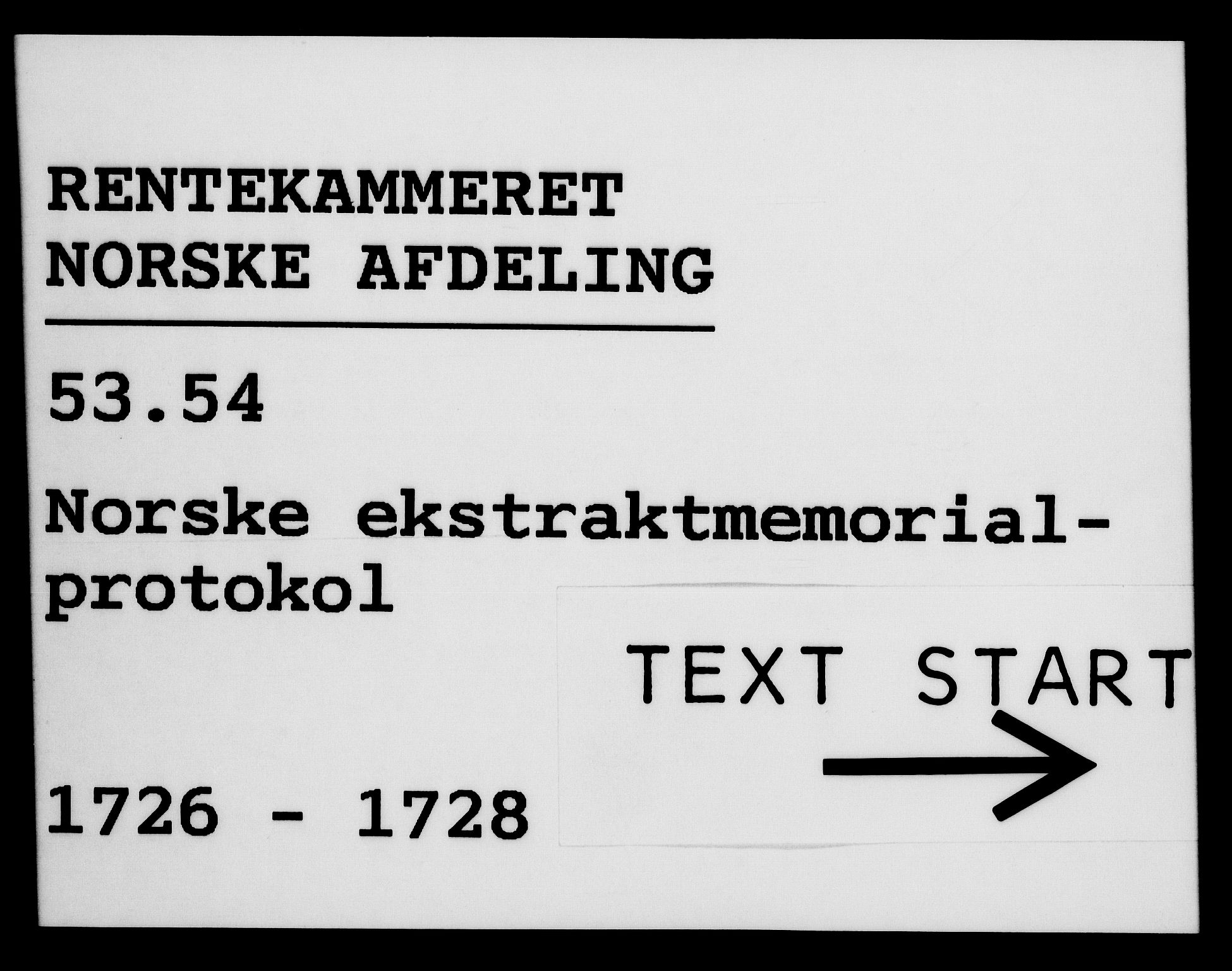 Rentekammeret, Kammerkanselliet, RA/EA-3111/G/Gh/Gha/L0009: Norsk ekstraktmemorialprotokoll (merket RK 53.54), 1726-1728