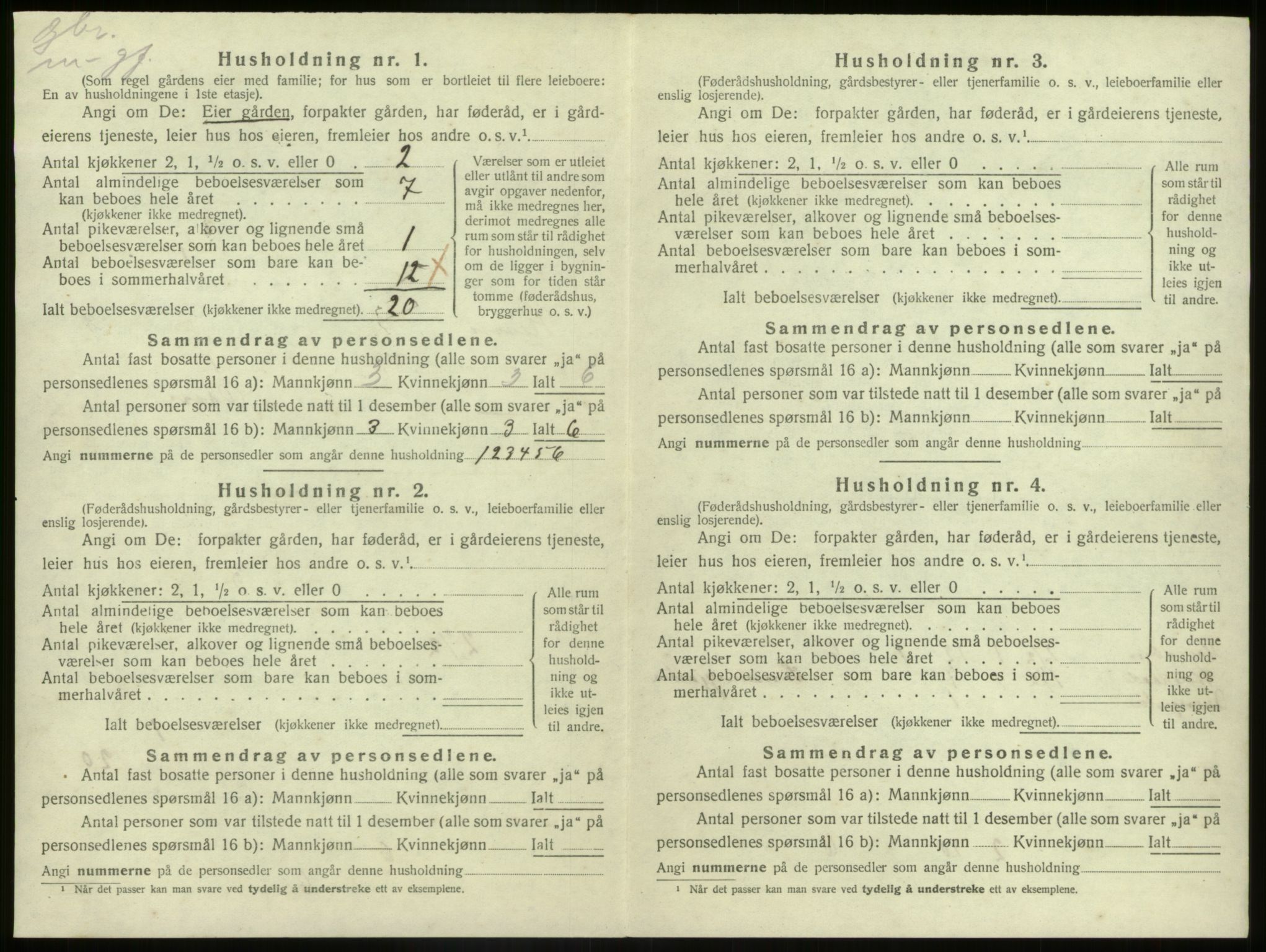 SAB, 1920 census for Kinn, 1920, p. 1549