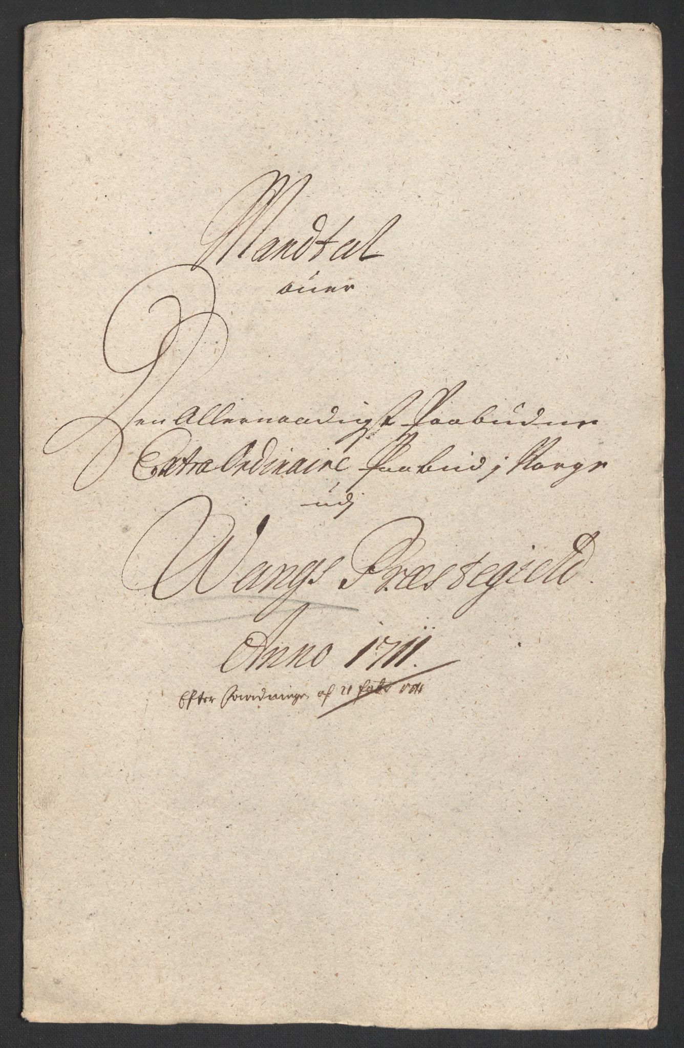 Rentekammeret inntil 1814, Reviderte regnskaper, Fogderegnskap, AV/RA-EA-4092/R18/L1308: Fogderegnskap Hadeland, Toten og Valdres, 1711, p. 371