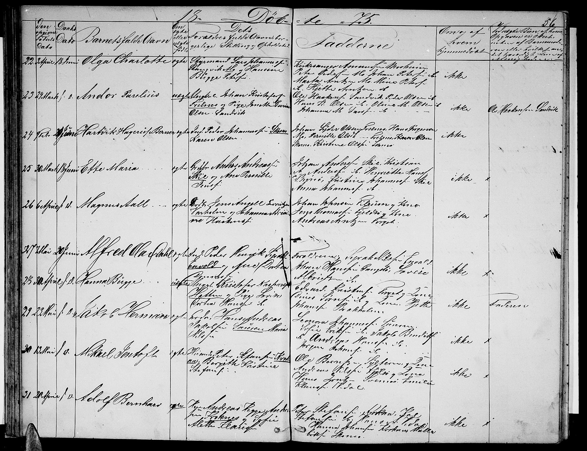 Ministerialprotokoller, klokkerbøker og fødselsregistre - Nordland, AV/SAT-A-1459/813/L0212: Parish register (copy) no. 813C04, 1864-1886, p. 56