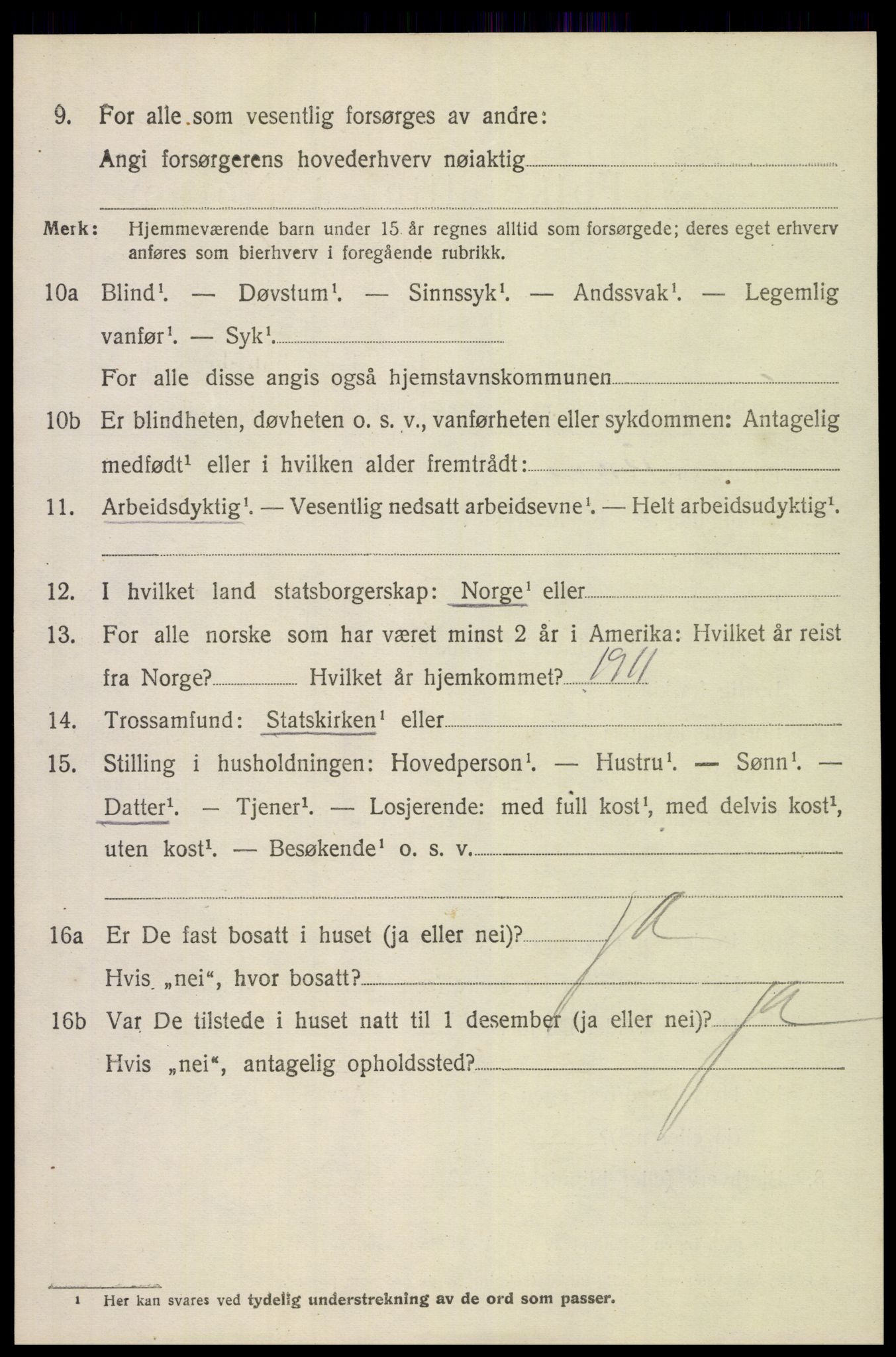 SAK, 1920 census for Fjære, 1920, p. 8110