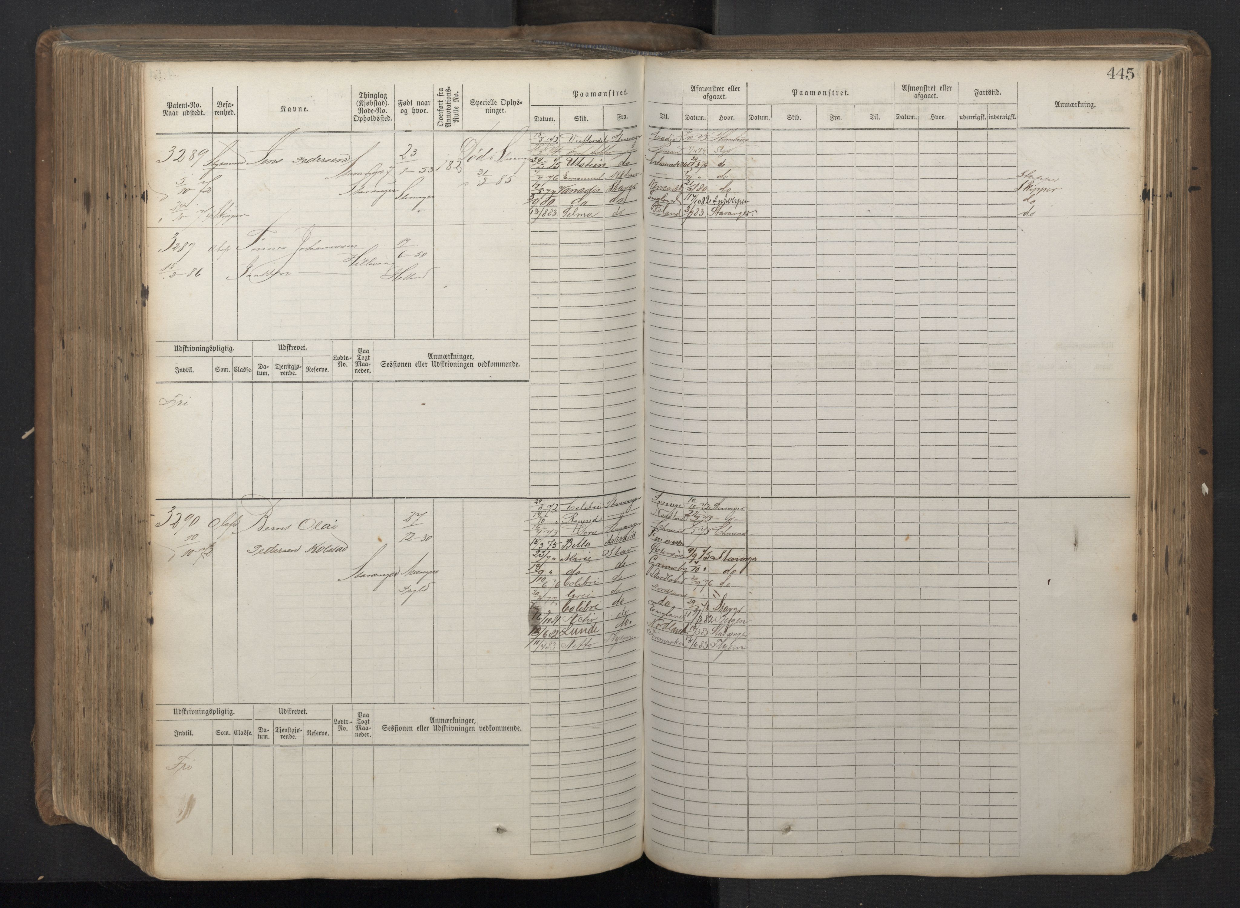 Stavanger sjømannskontor, AV/SAST-A-102006/F/Fb/Fbb/L0018: Sjøfartshovedrulle patnentnr. 2402-3602 (dublett), 1869, p. 449