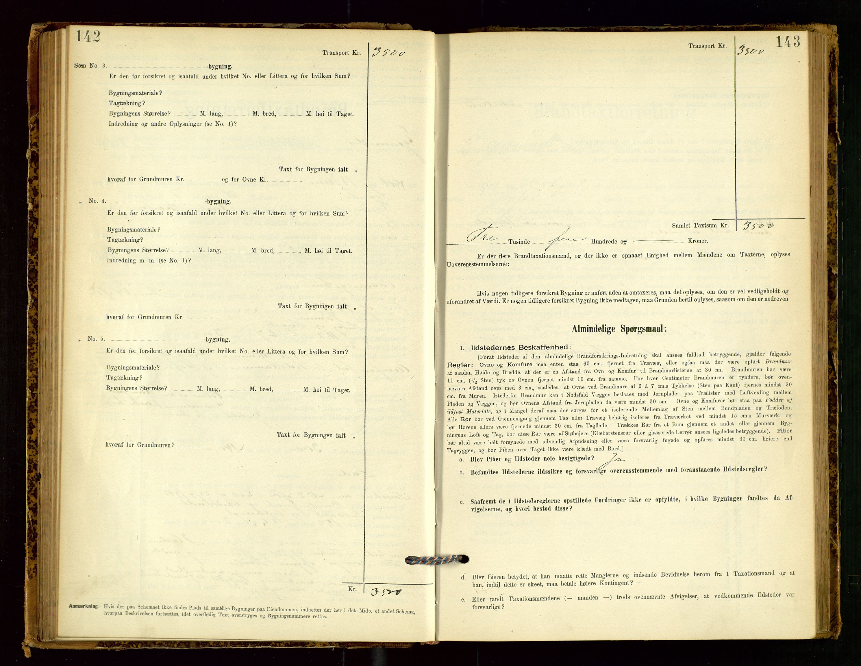 Eigersund lensmannskontor, AV/SAST-A-100171/Gob/L0001: Skjemaprotokoll, 1894-1909, p. 142-143