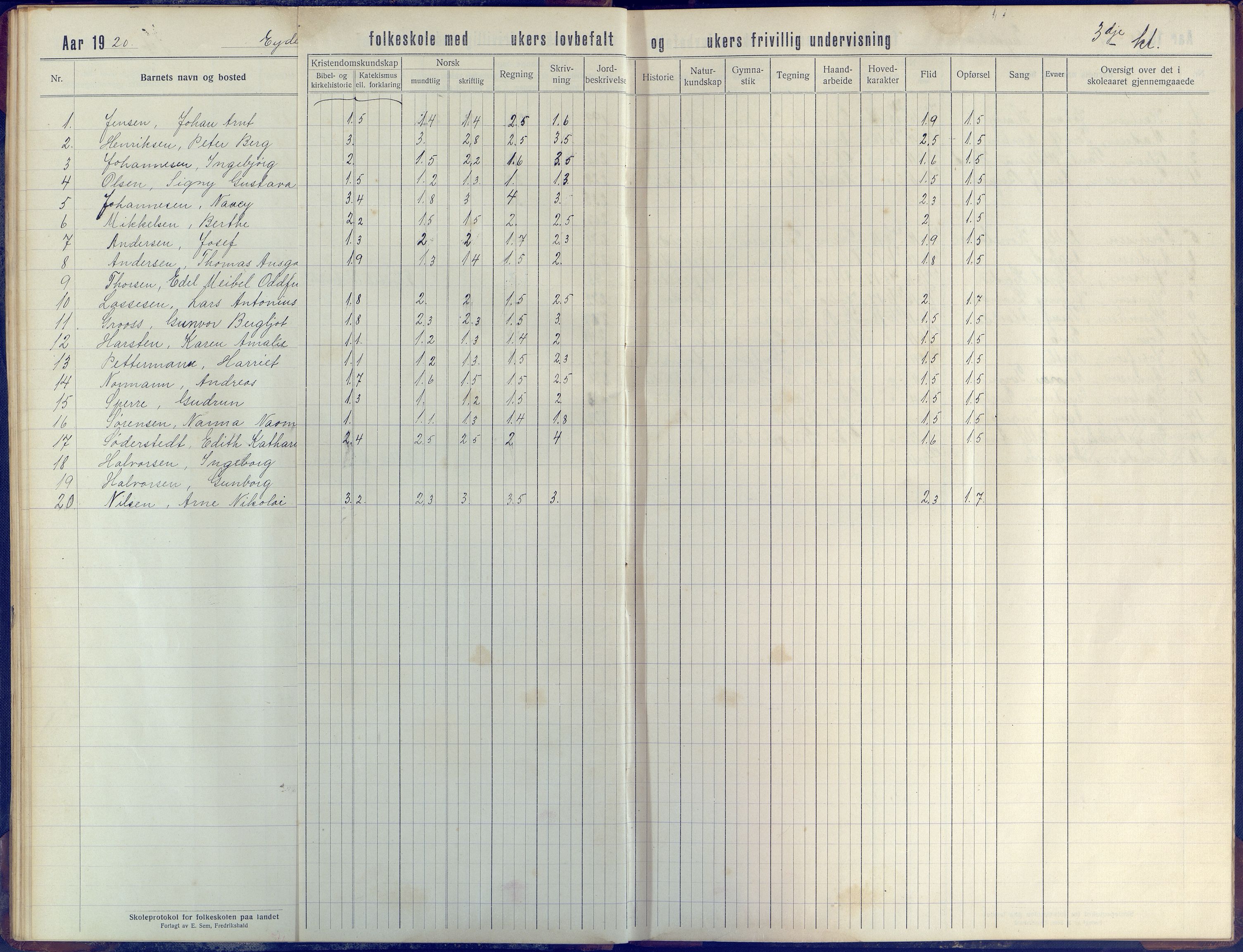 Stokken kommune, AAKS/KA0917-PK/04/04d/L0005: Skoleprotokoll, 1916-1932