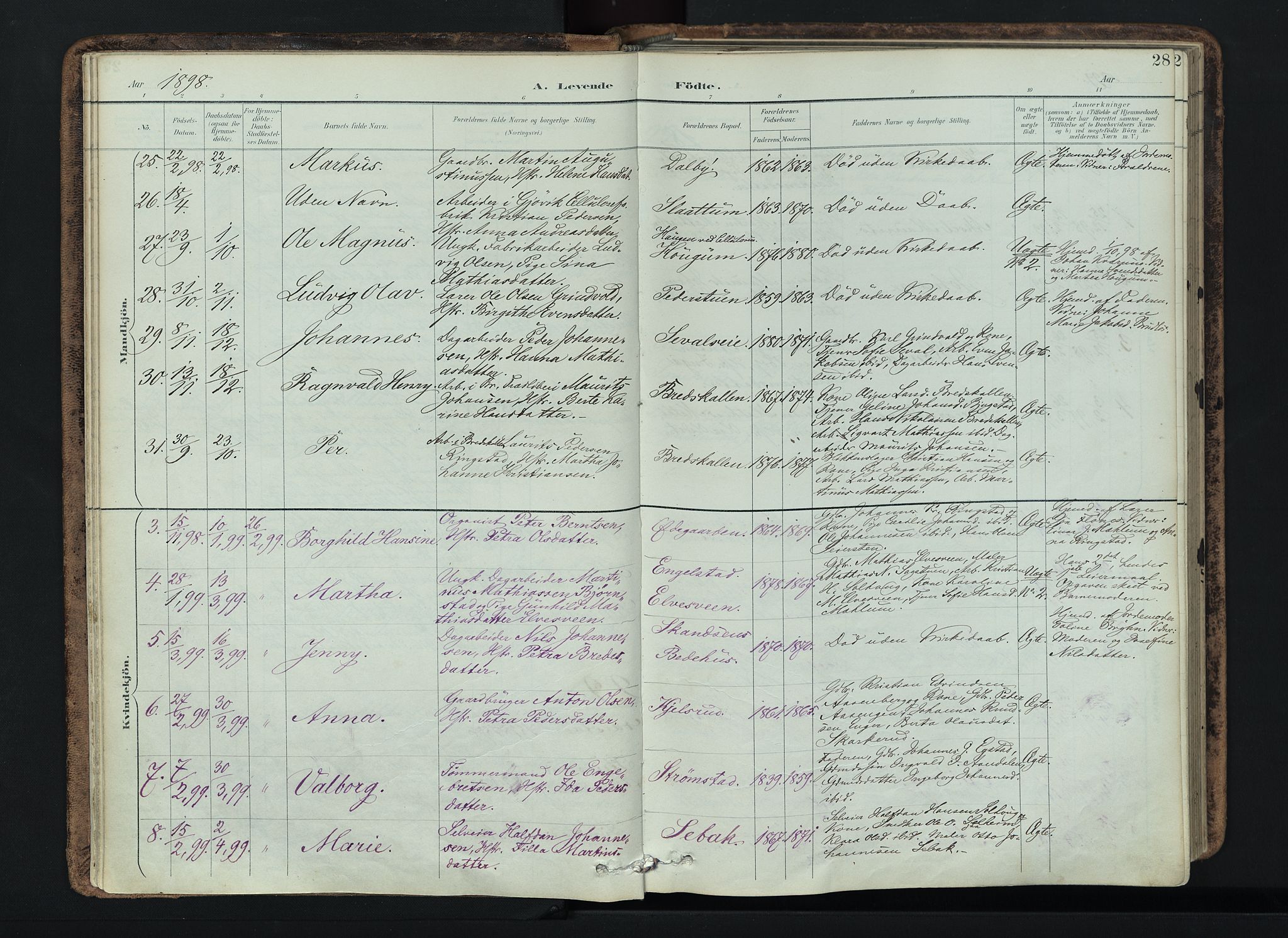 Vardal prestekontor, AV/SAH-PREST-100/H/Ha/Haa/L0019: Parish register (official) no. 19, 1893-1907, p. 28