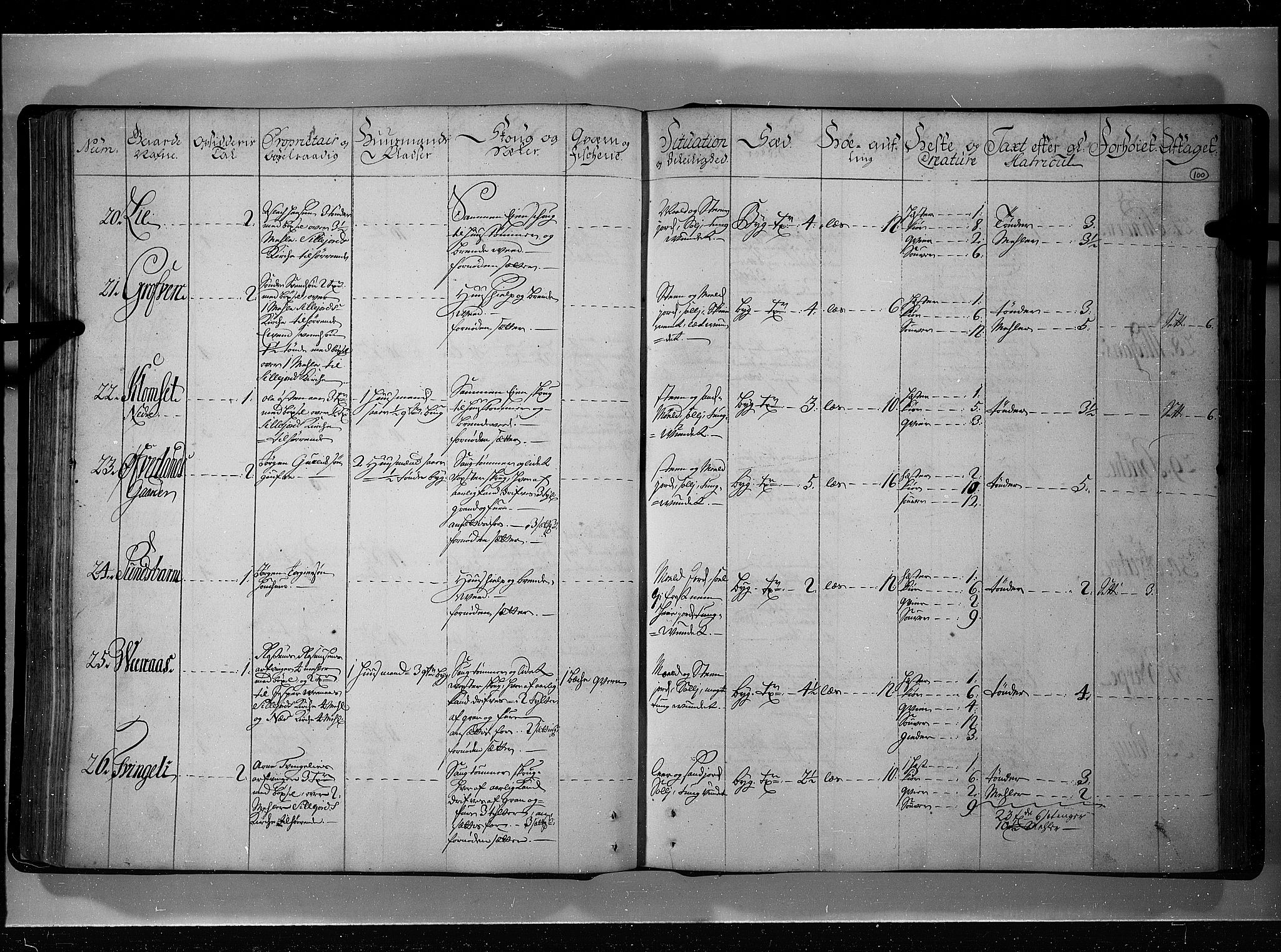 Rentekammeret inntil 1814, Realistisk ordnet avdeling, AV/RA-EA-4070/N/Nb/Nbf/L0121: Øvre og Nedre Telemark eksaminasjonsprotokoll, 1723, p. 99b-100a