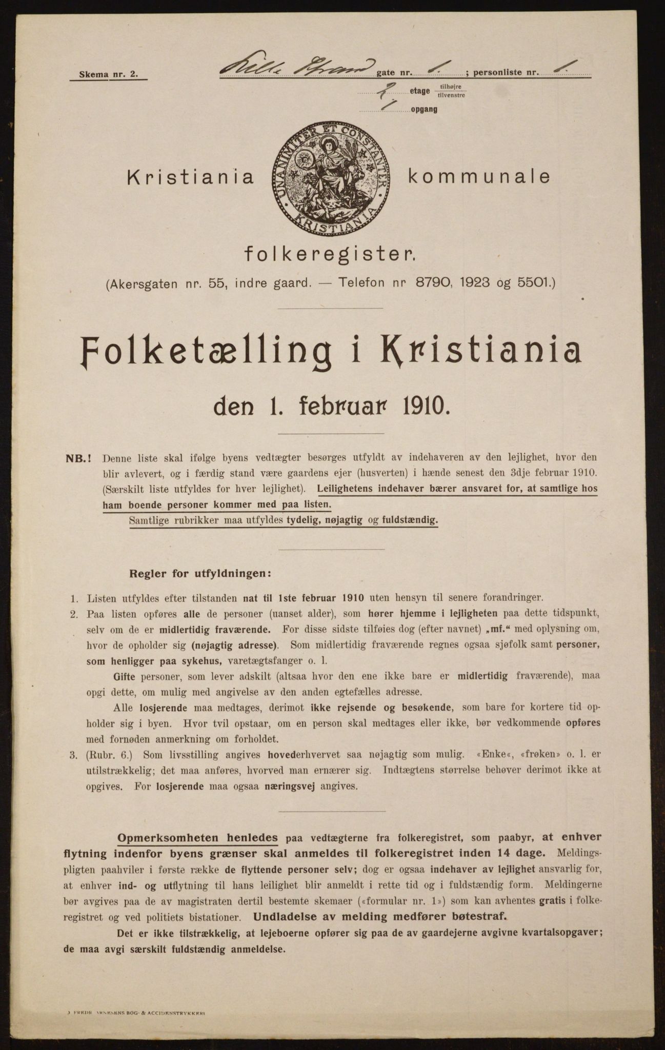 OBA, Municipal Census 1910 for Kristiania, 1910, p. 55601