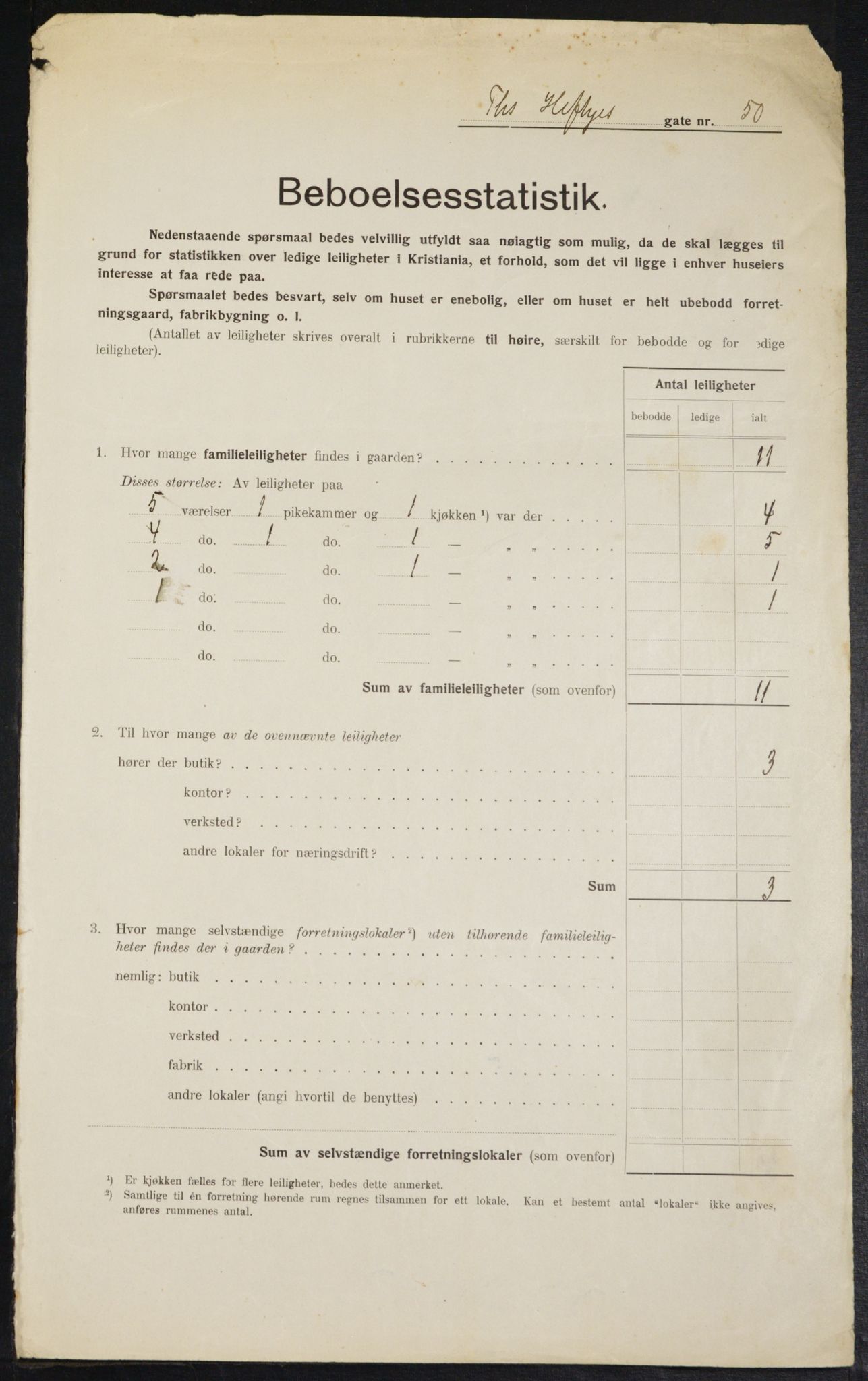 OBA, Municipal Census 1914 for Kristiania, 1914, p. 110138