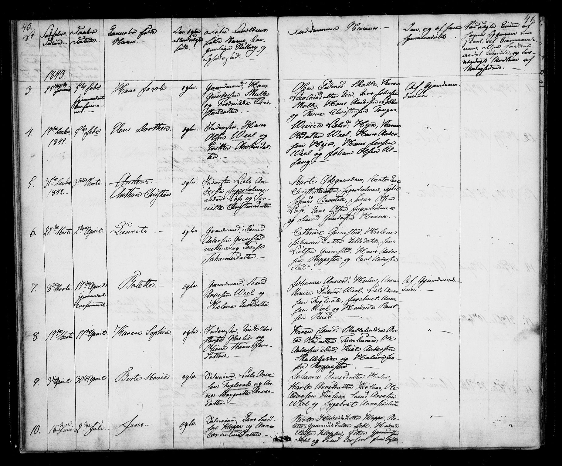 Borge prestekontor Kirkebøker, AV/SAO-A-10903/F/Fb/L0001: Parish register (official) no. II 1, 1836-1852, p. 40-41