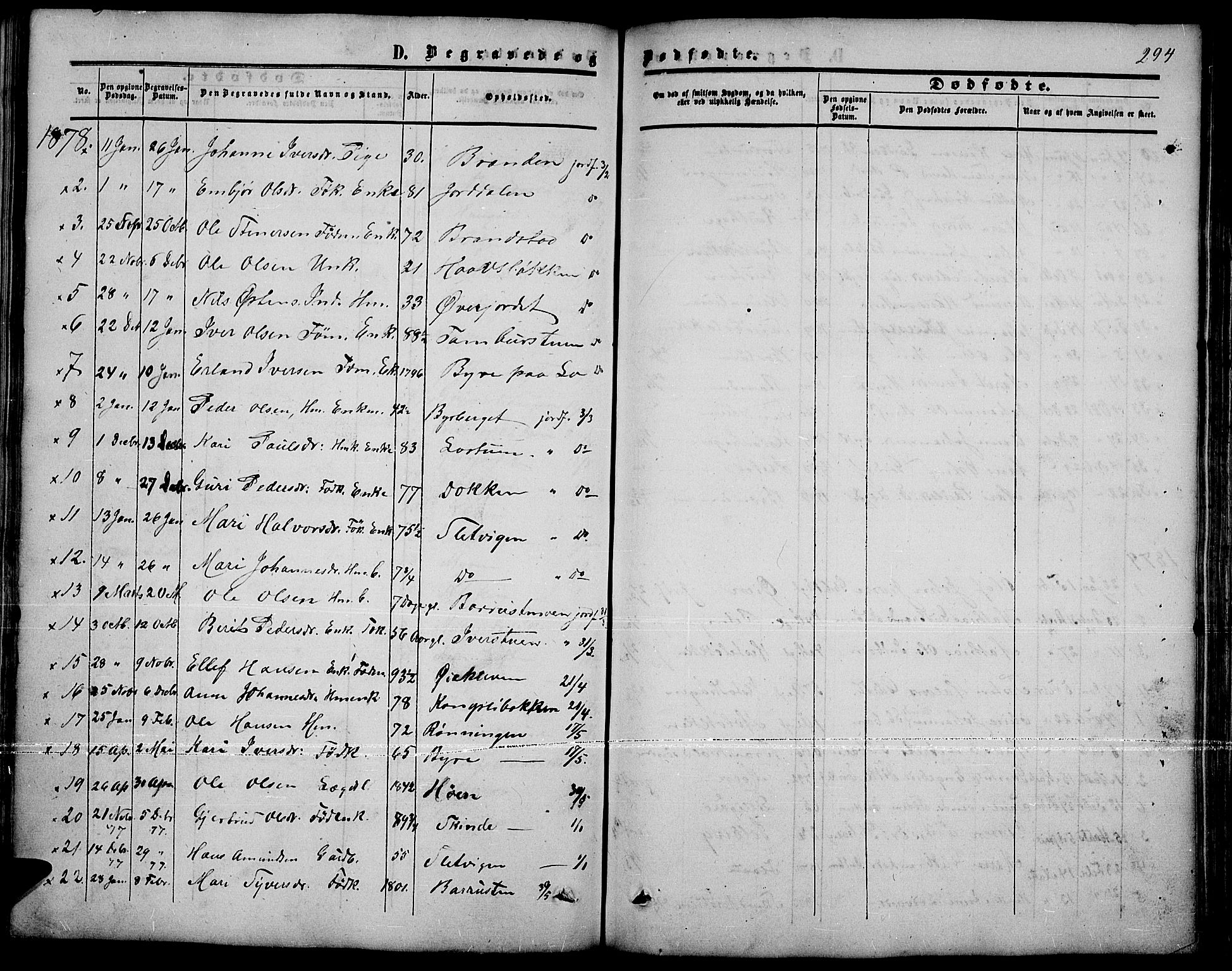 Nord-Fron prestekontor, SAH/PREST-080/H/Ha/Hab/L0001: Parish register (copy) no. 1, 1851-1883, p. 294