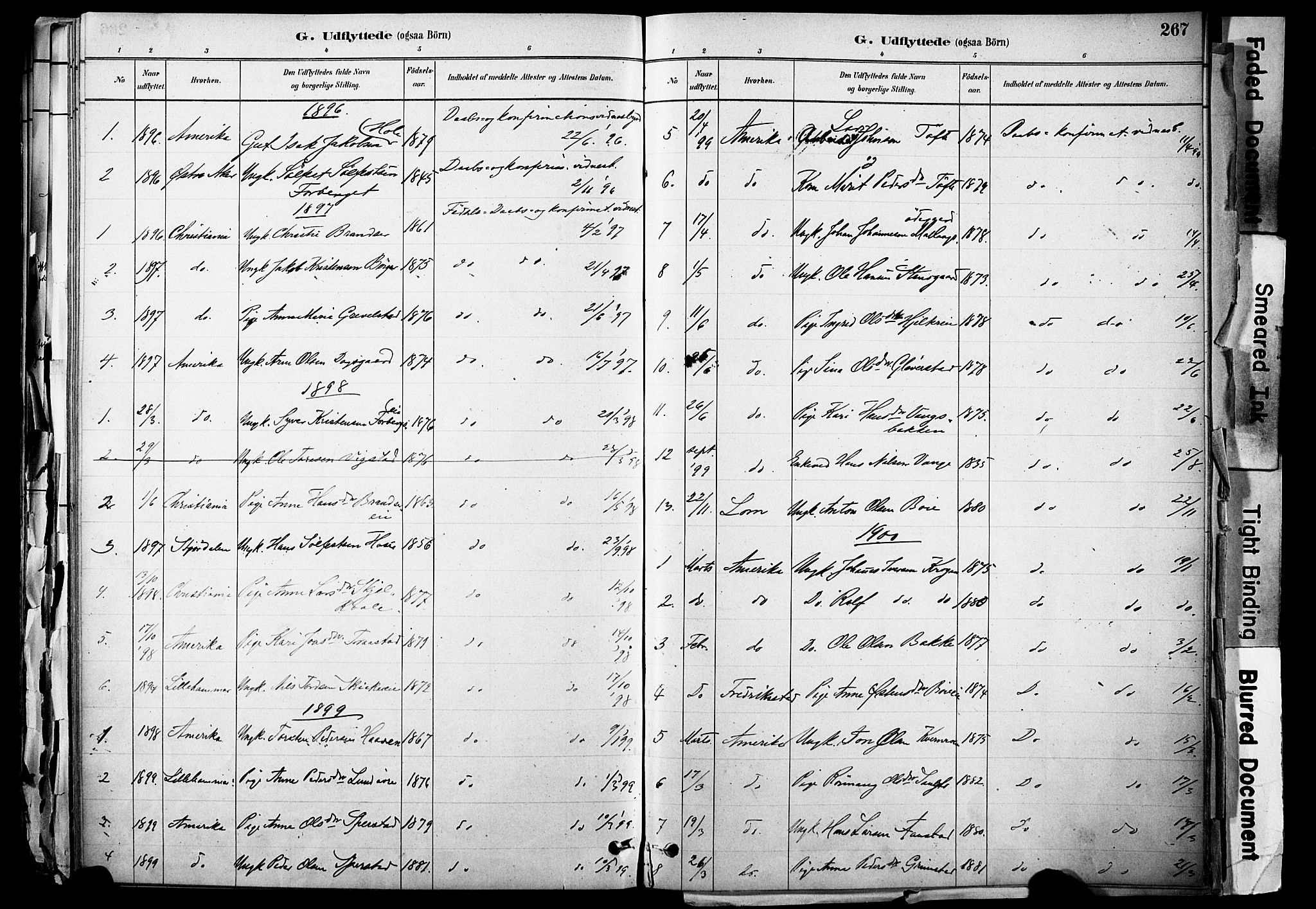 Skjåk prestekontor, SAH/PREST-072/H/Ha/Haa/L0003: Parish register (official) no. 3, 1880-1907, p. 267