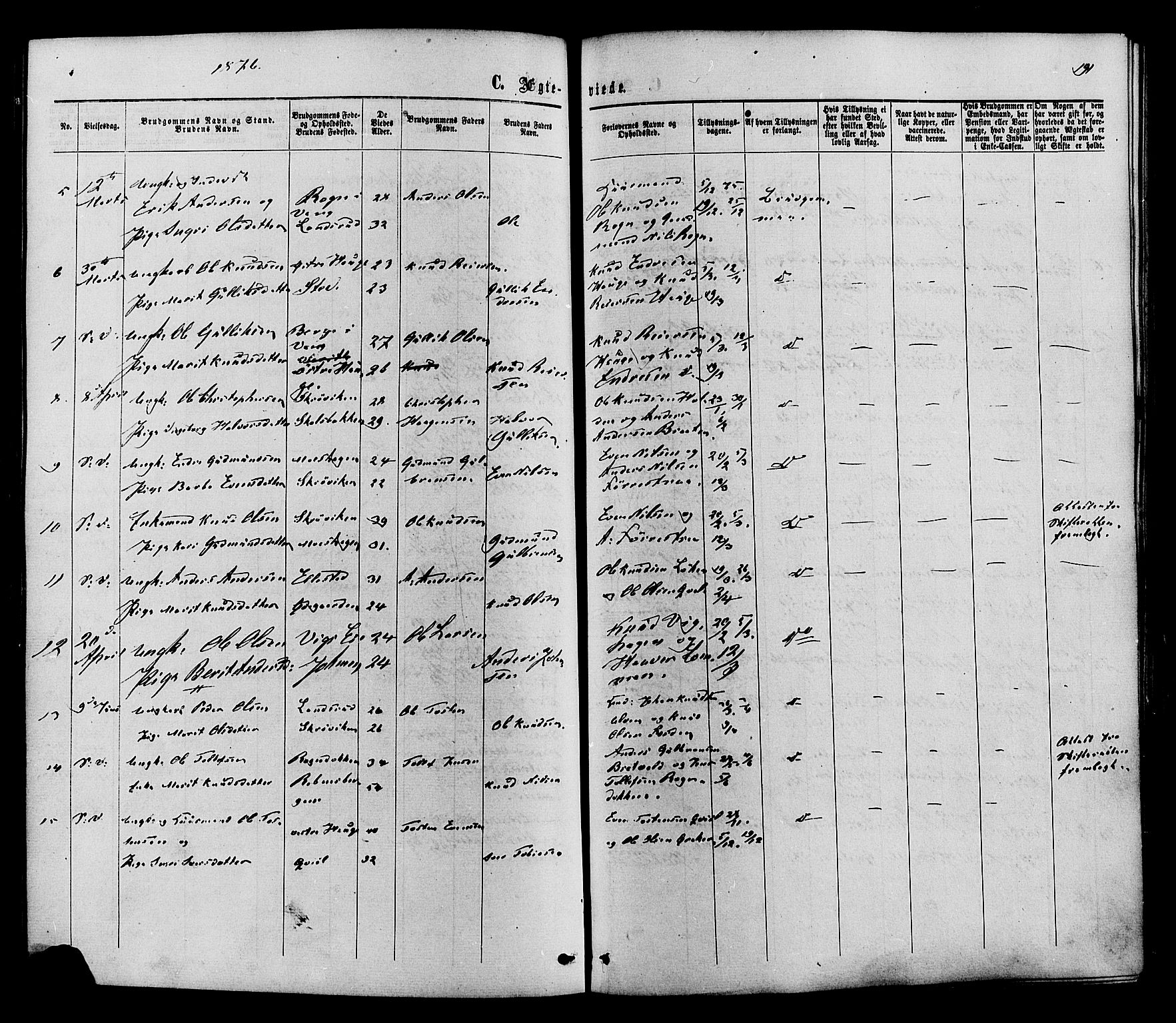 Vestre Slidre prestekontor, SAH/PREST-136/H/Ha/Haa/L0003: Parish register (official) no. 3, 1865-1880, p. 191