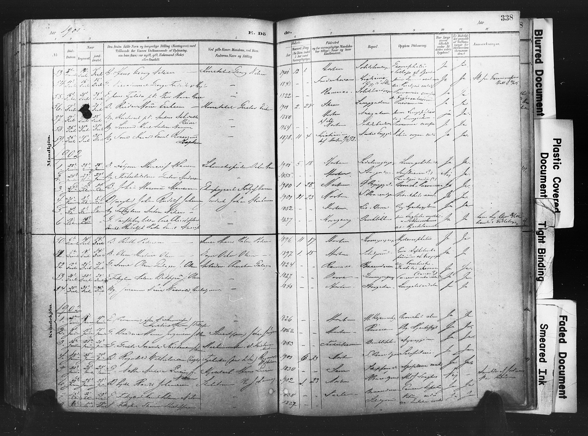 Horten kirkebøker, AV/SAKO-A-348/F/Fa/L0005: Parish register (official) no. 5, 1896-1904, p. 338