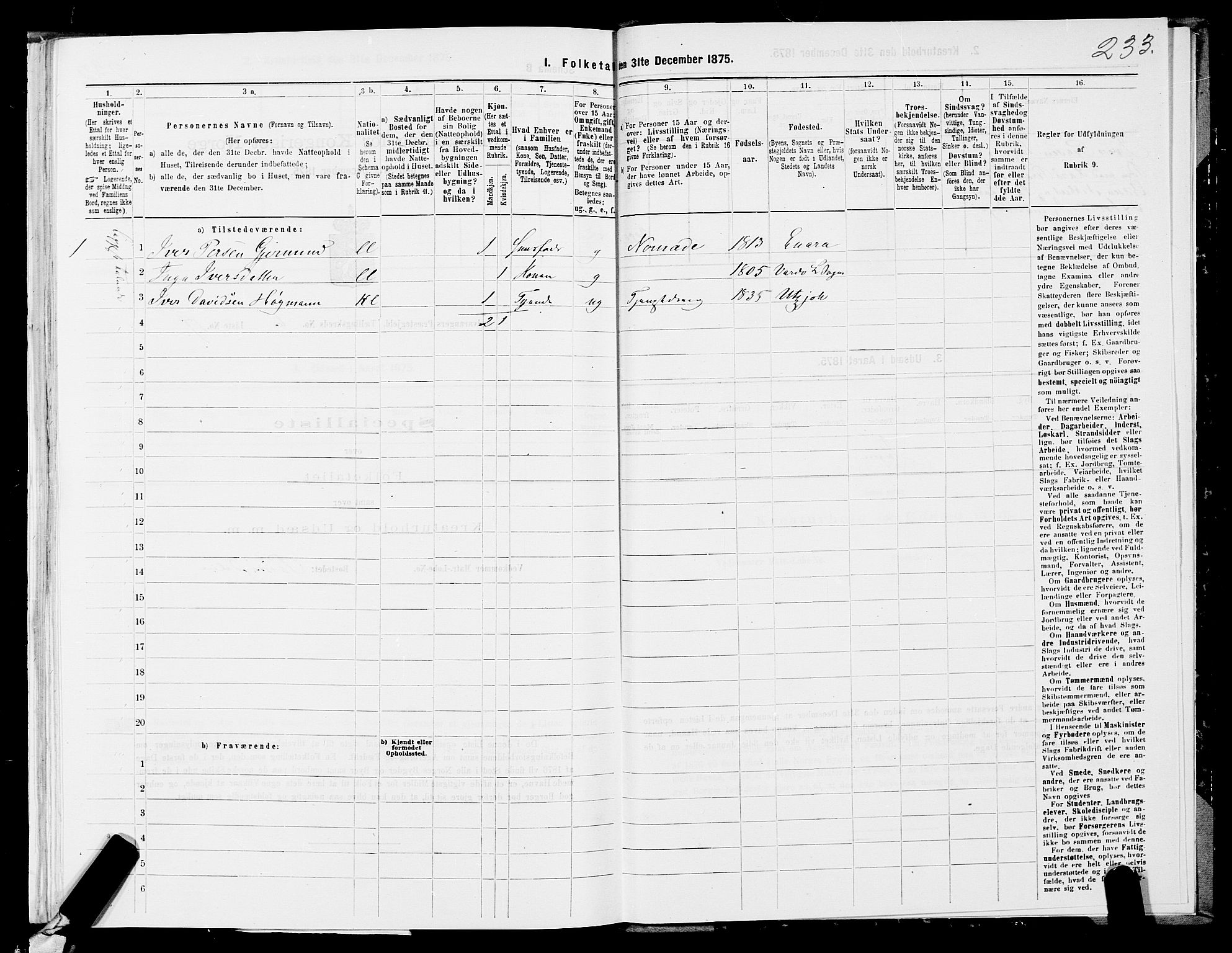 SATØ, 1875 census for 2030P Sør-Varanger, 1875, p. 2233