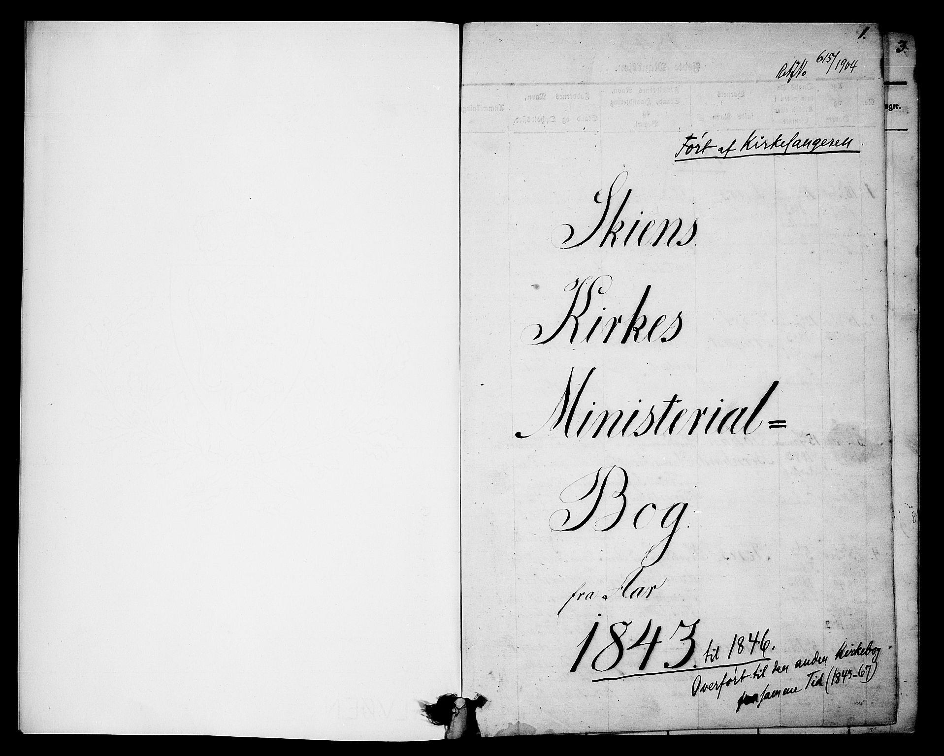 Skien kirkebøker, SAKO/A-302/G/Ga/L0003: Parish register (copy) no. 3, 1843-1847, p. 0-1