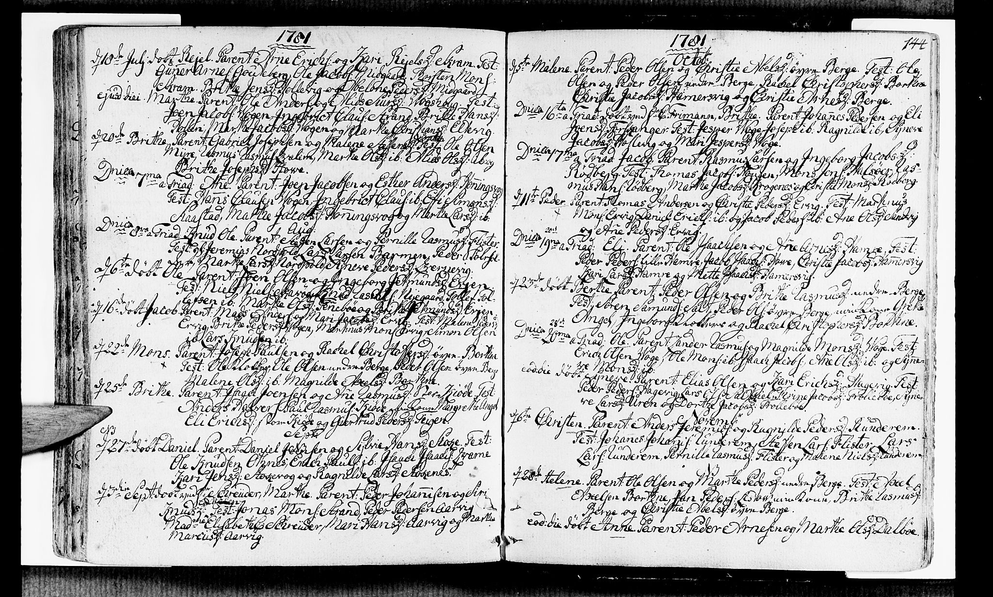 Selje sokneprestembete, SAB/A-99938/H/Ha/Haa/Haaa: Parish register (official) no. A 5, 1760-1782, p. 144