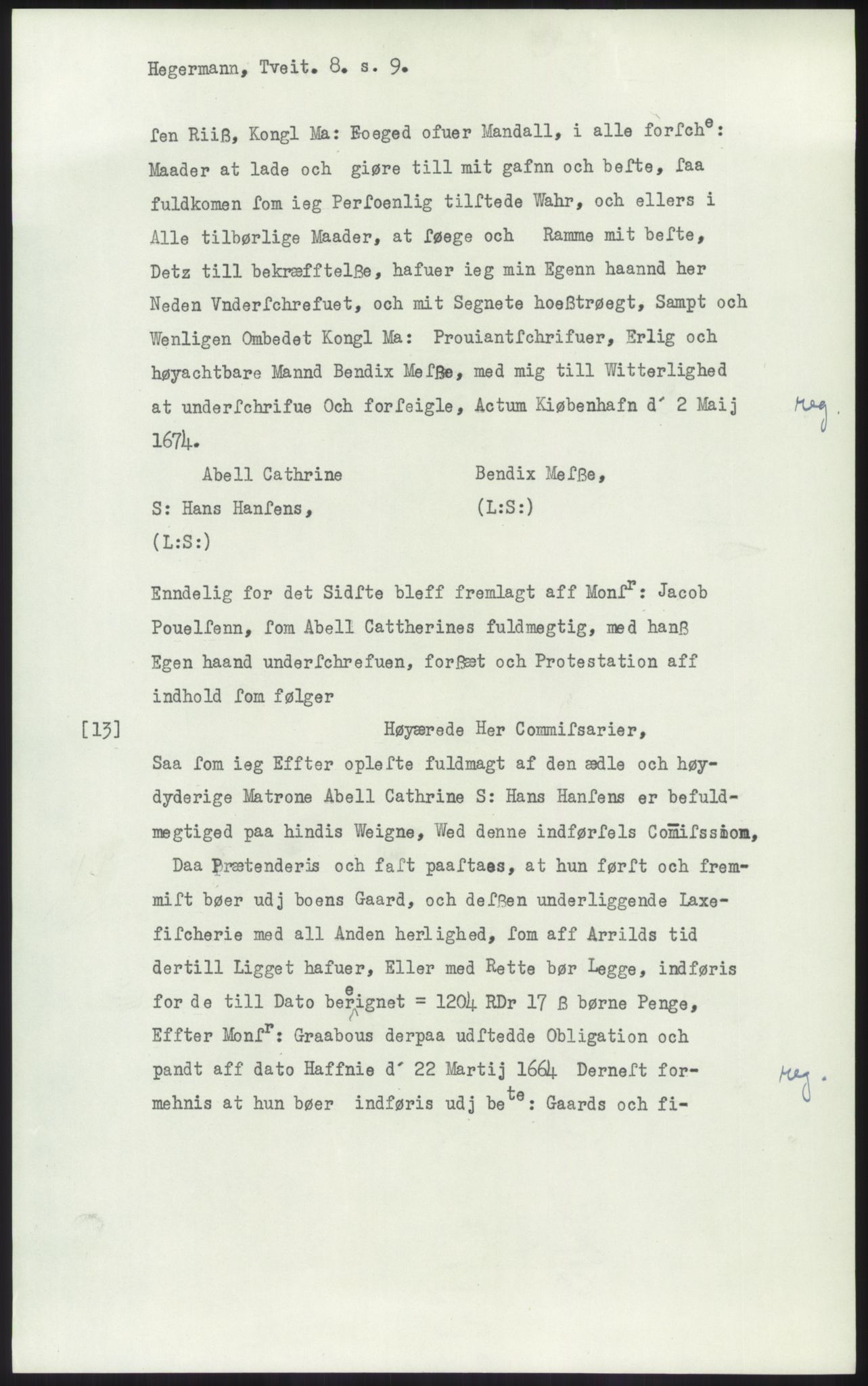 Samlinger til kildeutgivelse, Diplomavskriftsamlingen, AV/RA-EA-4053/H/Ha, p. 1433