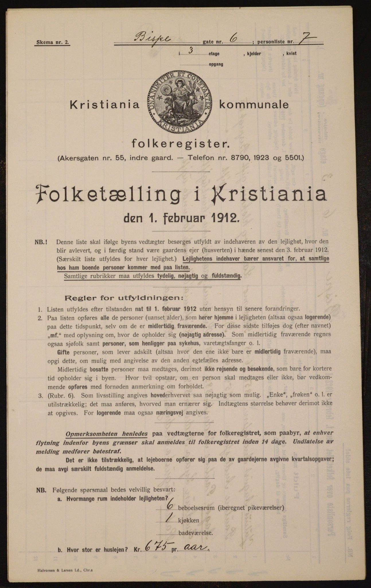 OBA, Municipal Census 1912 for Kristiania, 1912, p. 5242