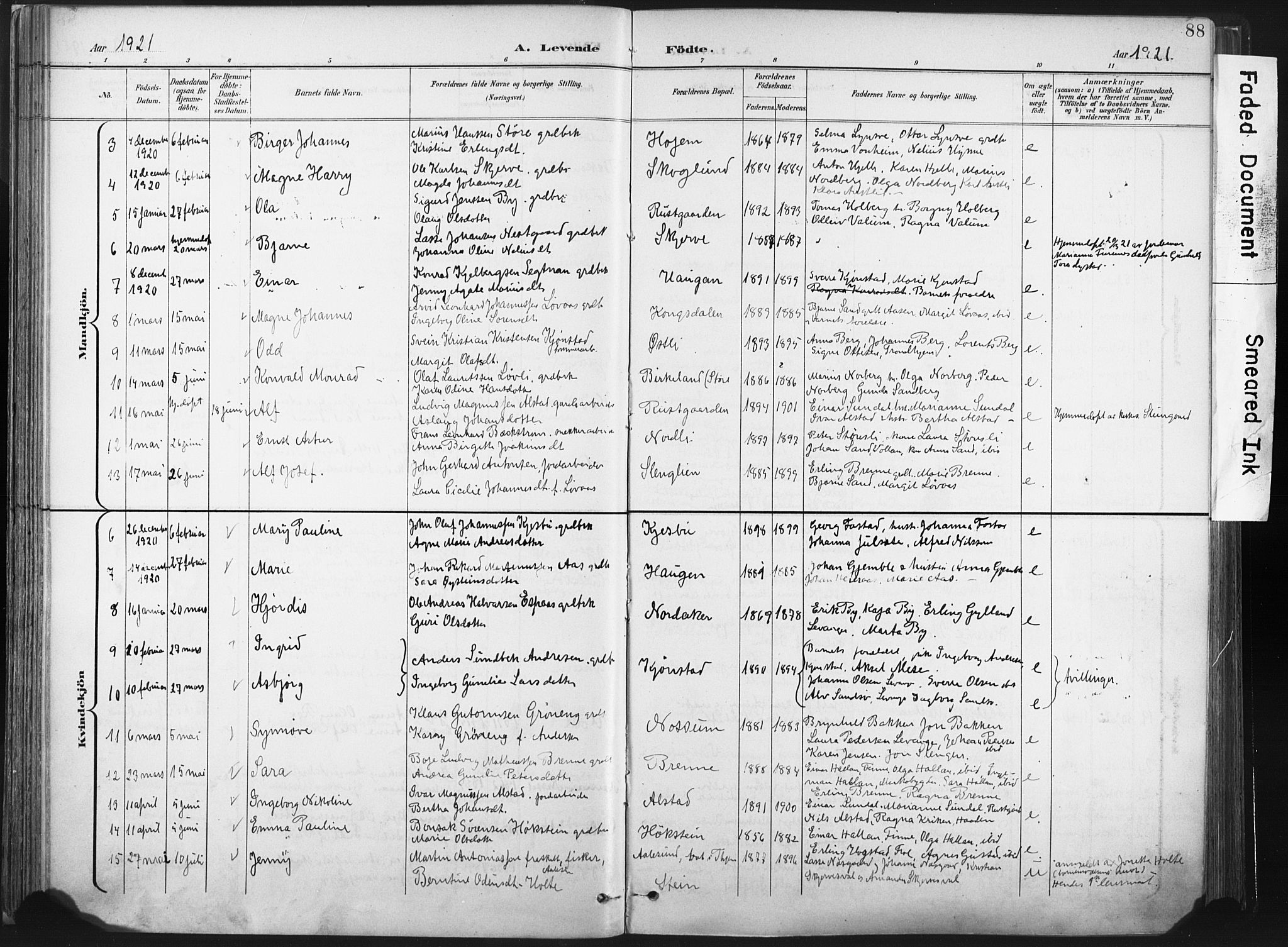 Ministerialprotokoller, klokkerbøker og fødselsregistre - Nord-Trøndelag, SAT/A-1458/717/L0162: Parish register (official) no. 717A12, 1898-1923, p. 88