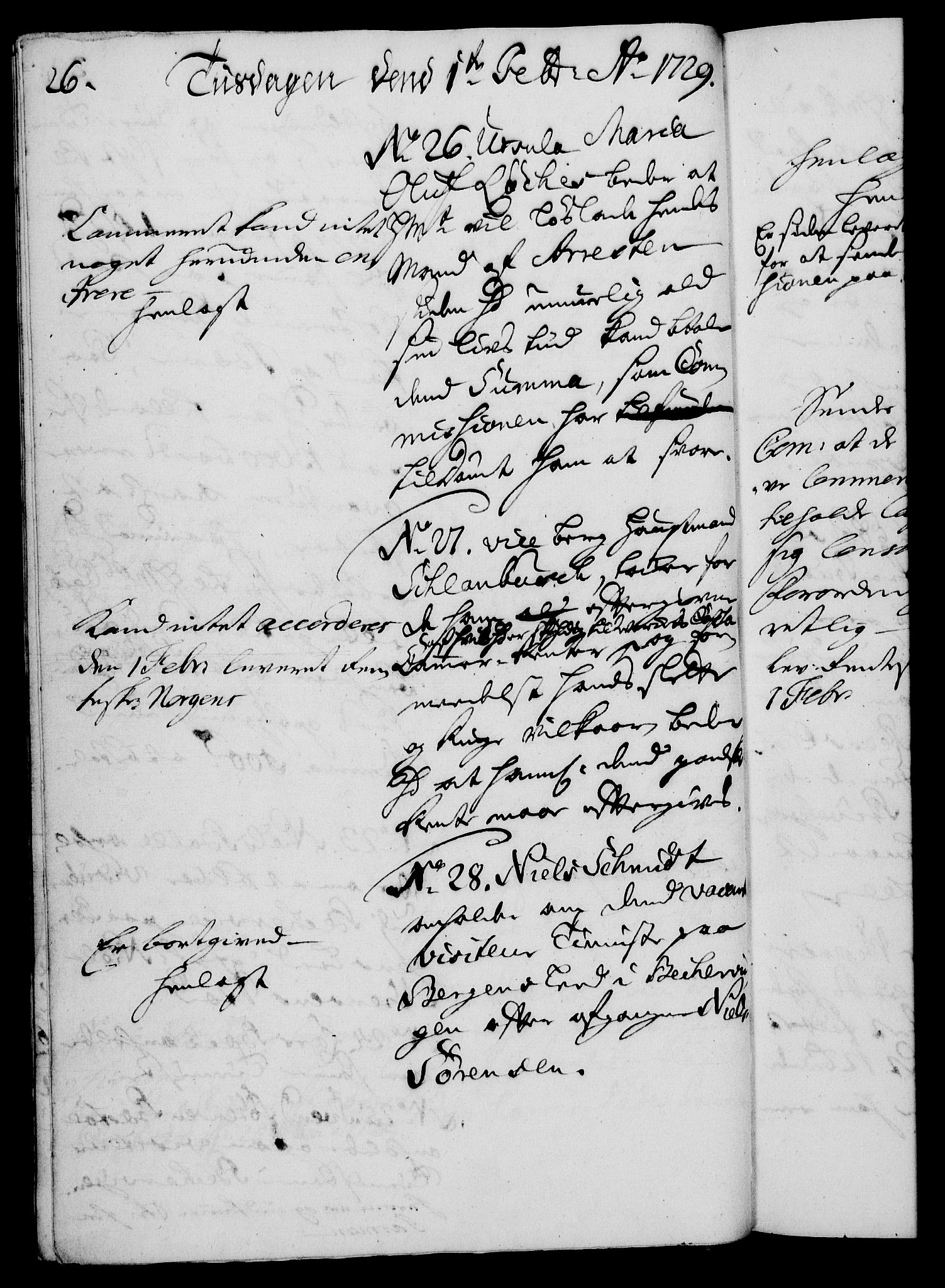 Rentekammeret, Kammerkanselliet, RA/EA-3111/G/Gh/Gha/L0011: Norsk ekstraktmemorialprotokoll (merket RK 53.56), 1729, p. 26