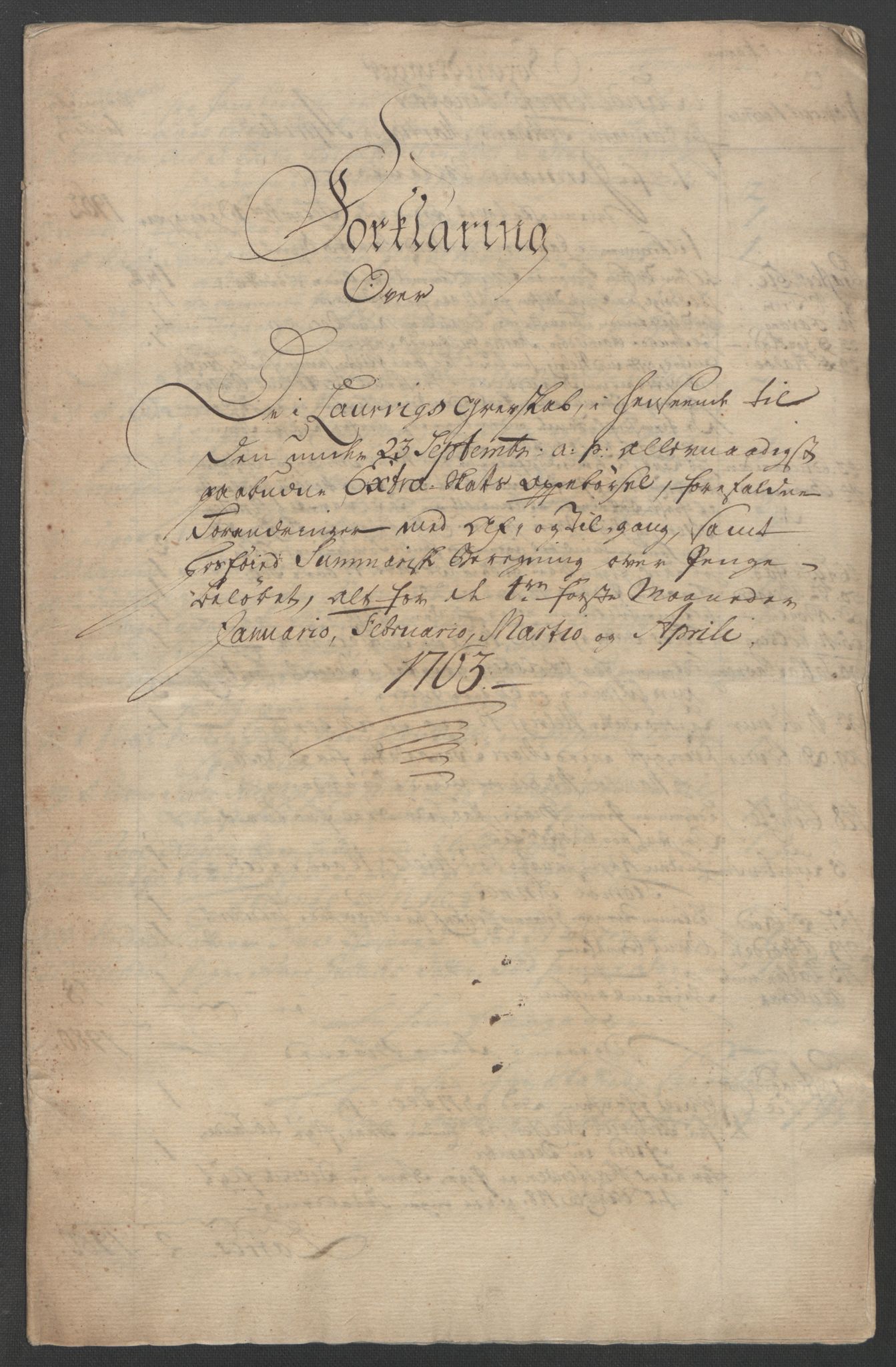 Rentekammeret inntil 1814, Reviderte regnskaper, Fogderegnskap, AV/RA-EA-4092/R33/L2033: Ekstraskatten Larvik grevskap, 1762-1764, p. 107